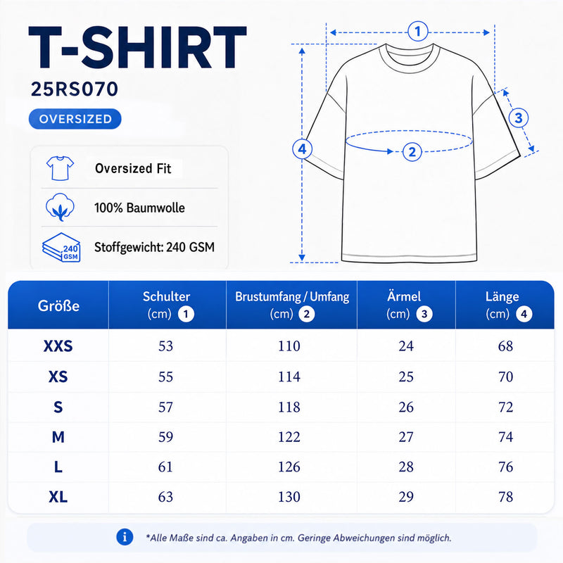 Herren Oversized T-Shirt 25RS070 - Dark Blue – Ansicht 4