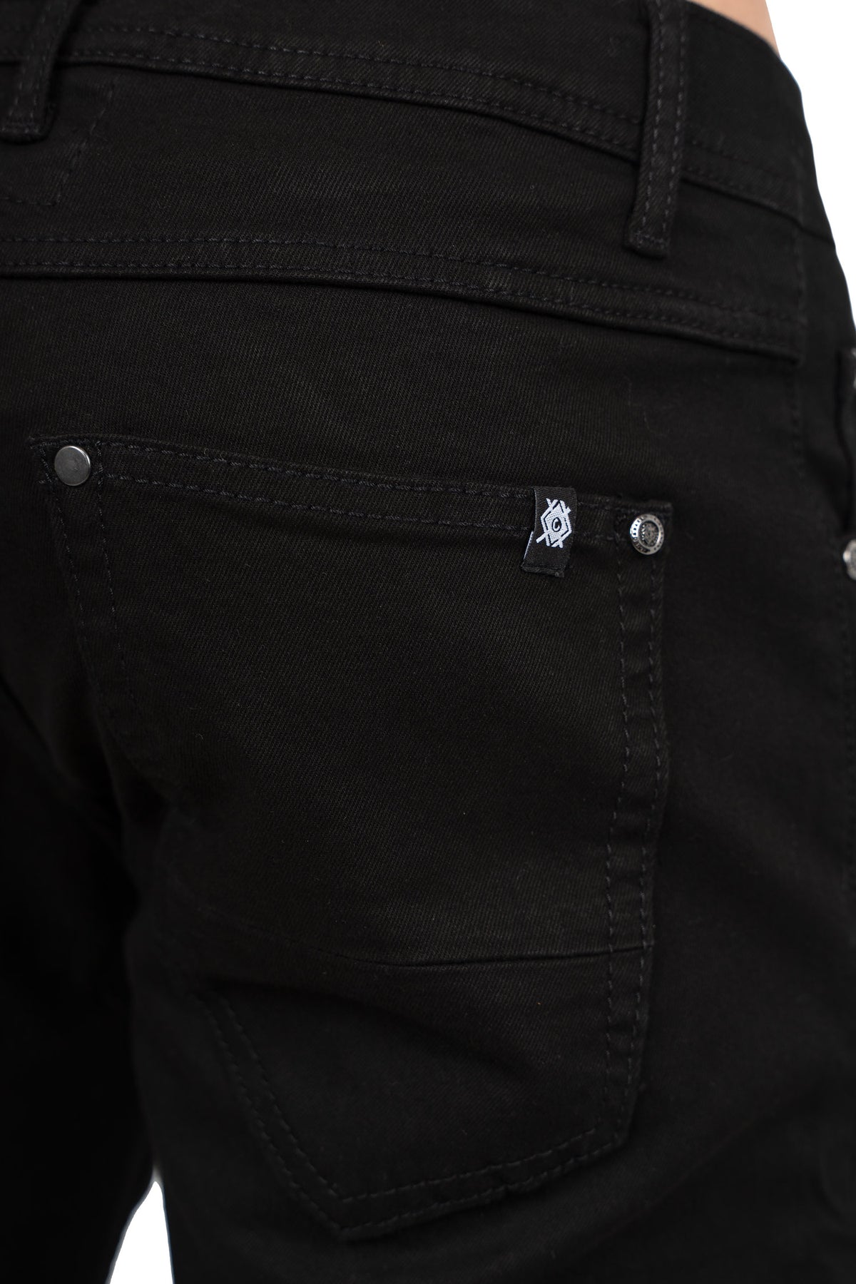 Herren Slim Fit Jeans Stonewashed CD820 - Black