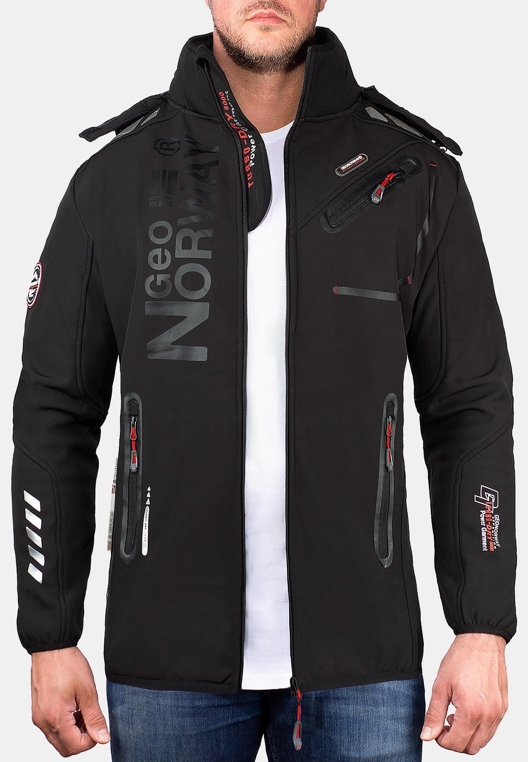 Herren Regular Fit Softshelljacke royaute - Black/Black