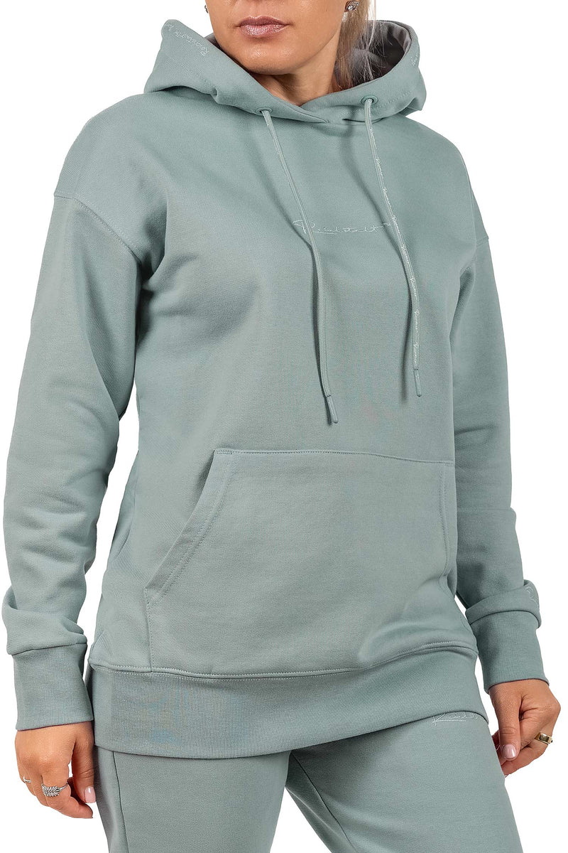 Damen Relaxed Fit Hoodie Marken-Stick 23RSW038 - Grey