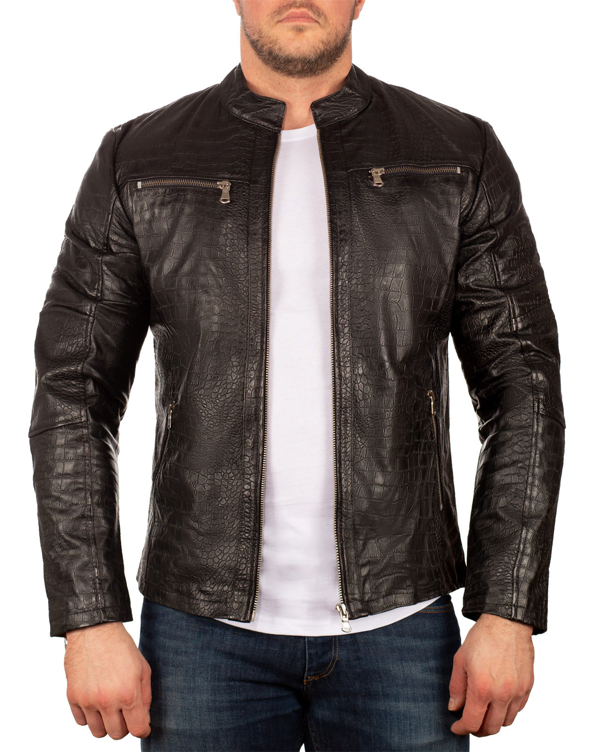 Herren Regular Fit Jacke in Black – Reichstadt