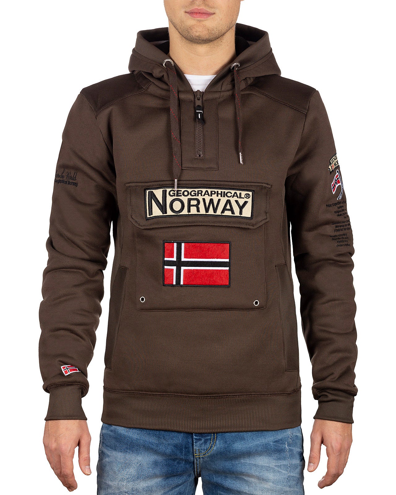 Herren Regular Fit Hoodie gymclass men - Brown