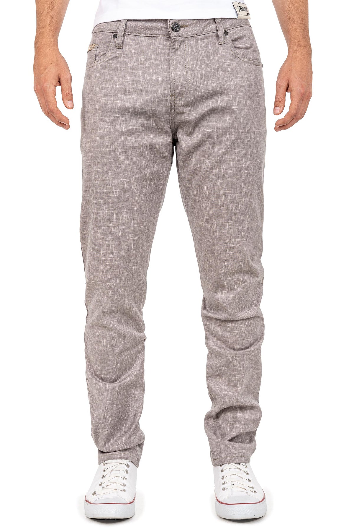 Herren Slim Fit Hose Mid Waist CD840 - Grey