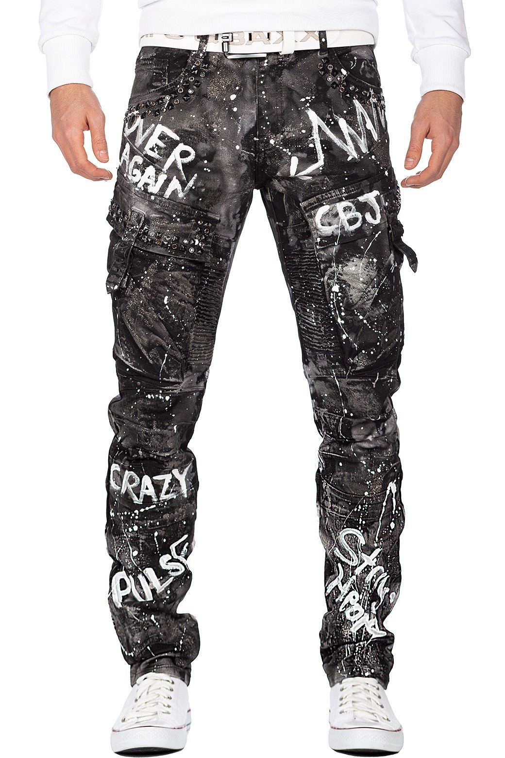 Herren Regular Fit Jeans Glitzer in Black – Cipo & Baxx