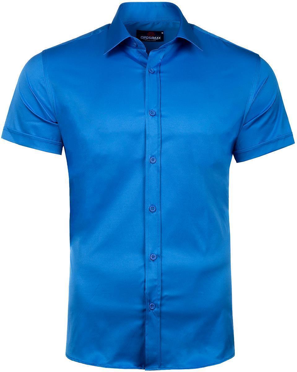 Hemden - Saxe Blue - Regular Fit - Kurzarm