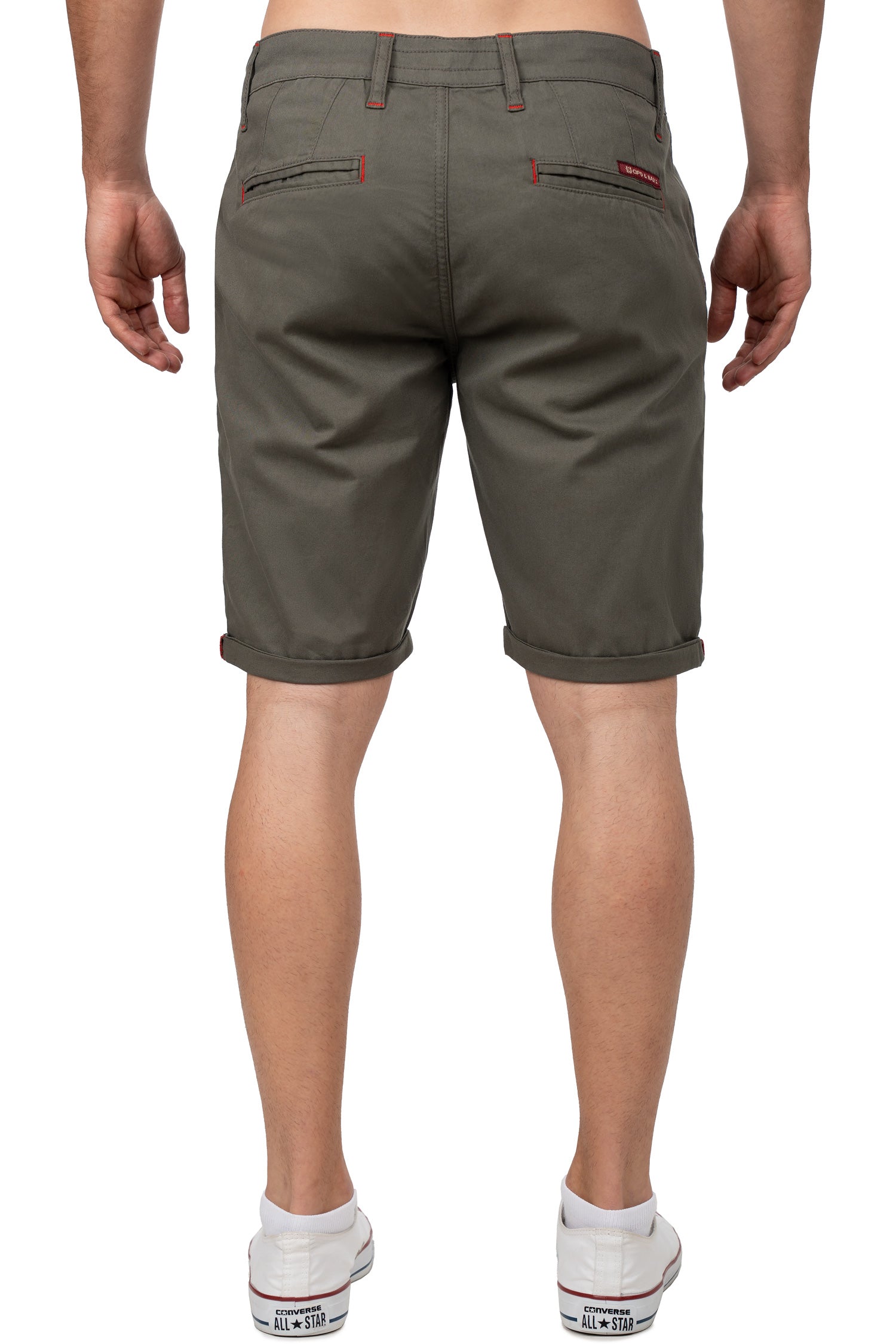 Herren Regular Fit Shorts Logo-Detail CK272 - Khaki