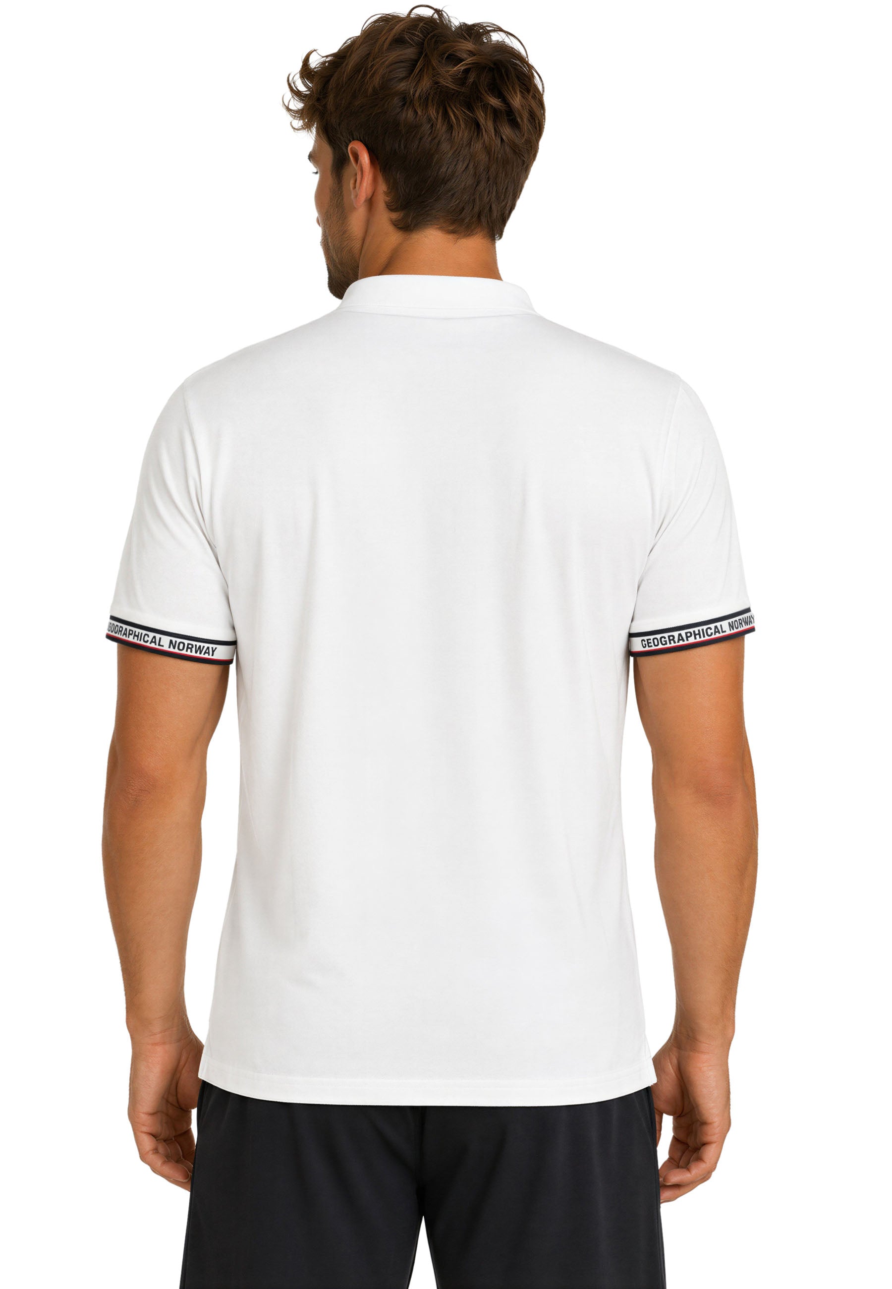 Herren Regular Fit Polohemd koliar men - White