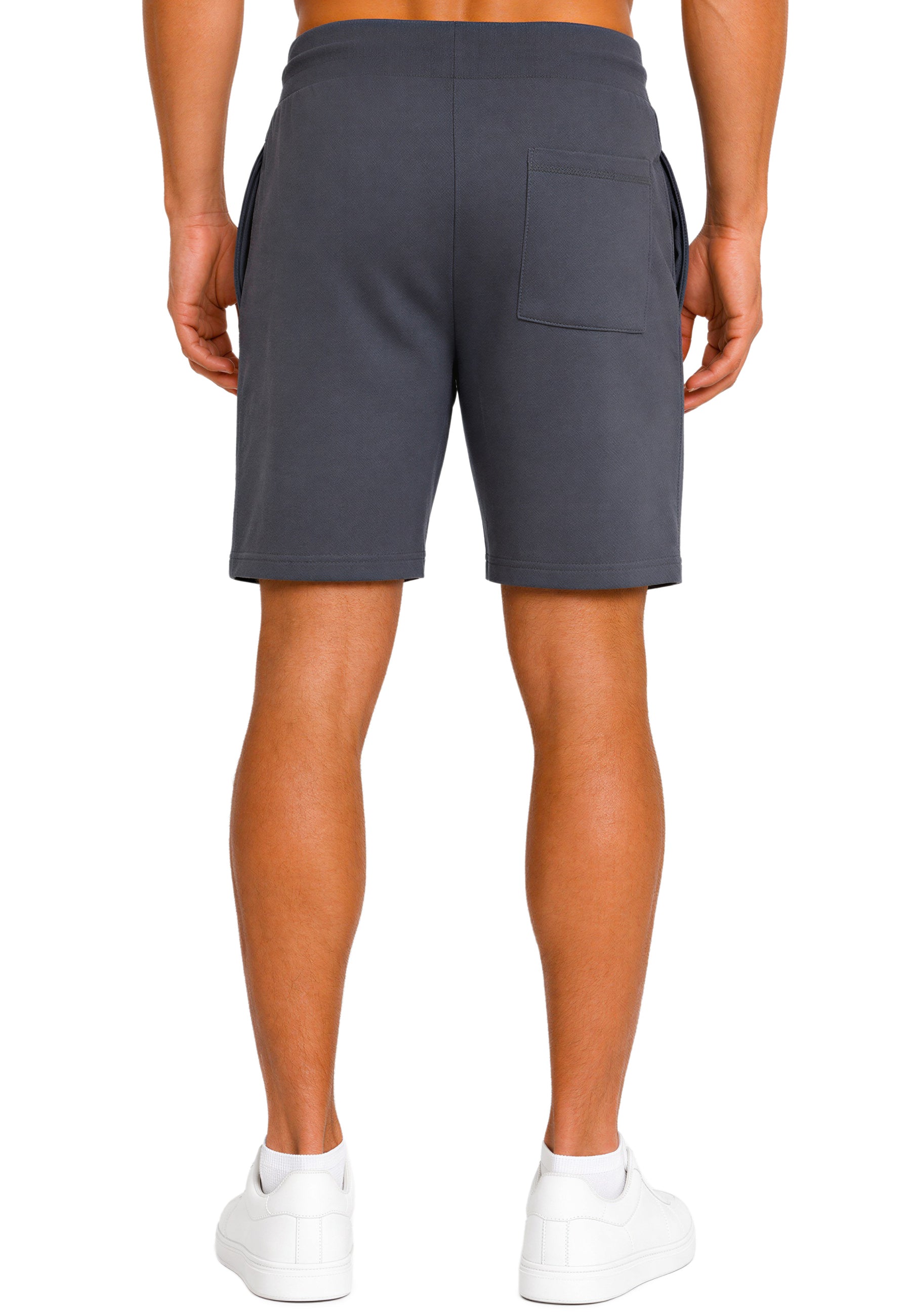 Herren Regular Fit Shorts Marken-Stick 23RS036 - Anthracite