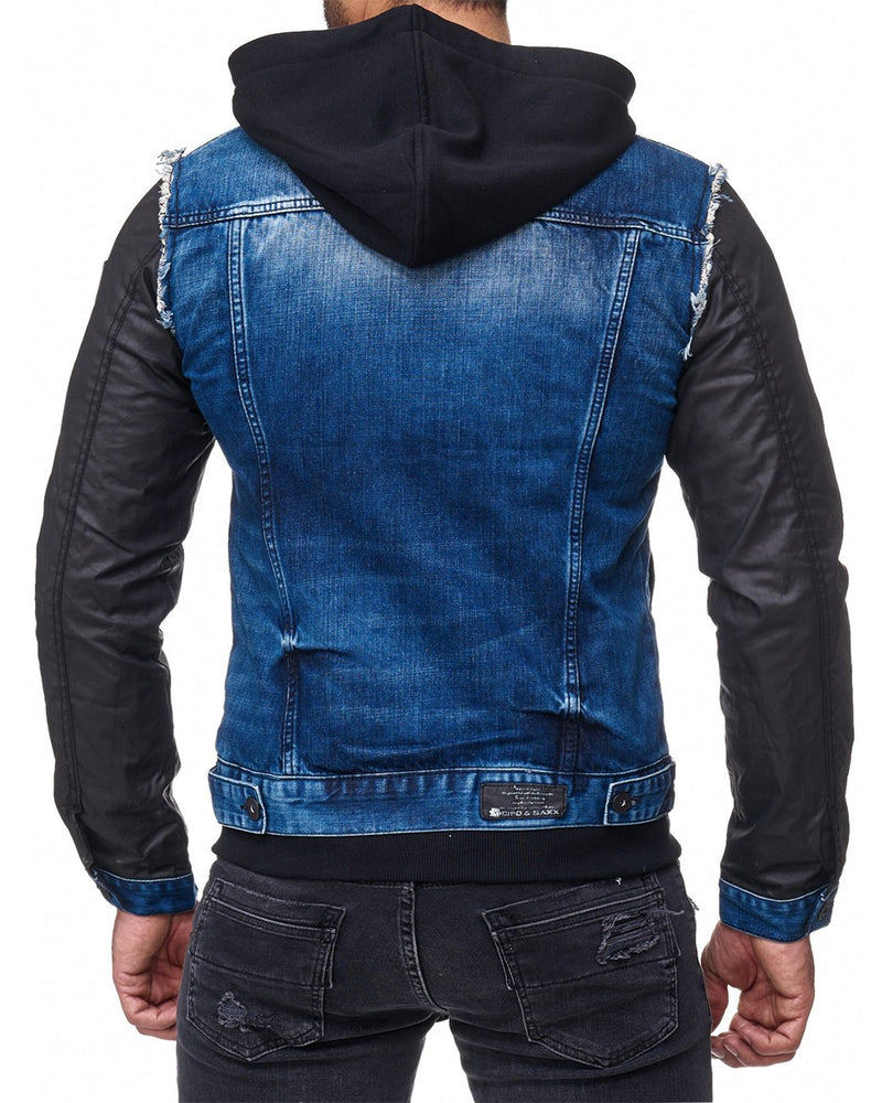 Herren Regular Fit Jacke Denim C-1290 - Blue