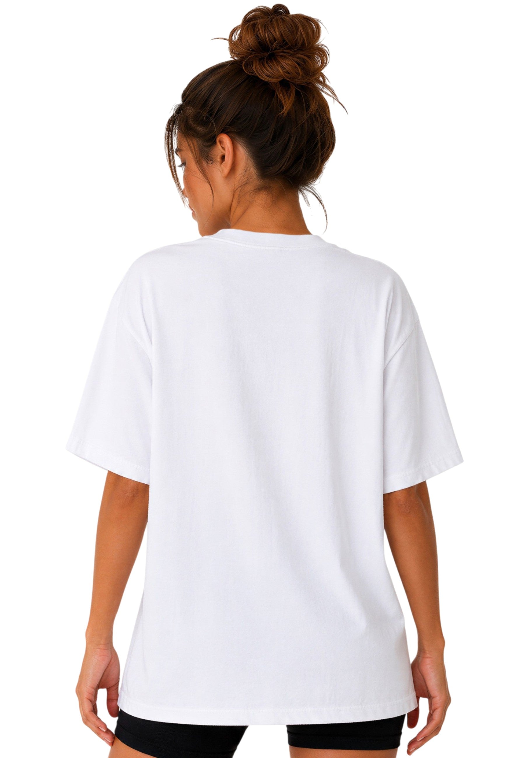 Damen Oversized T-Shirt 24RSW058 White - mehrfarbig