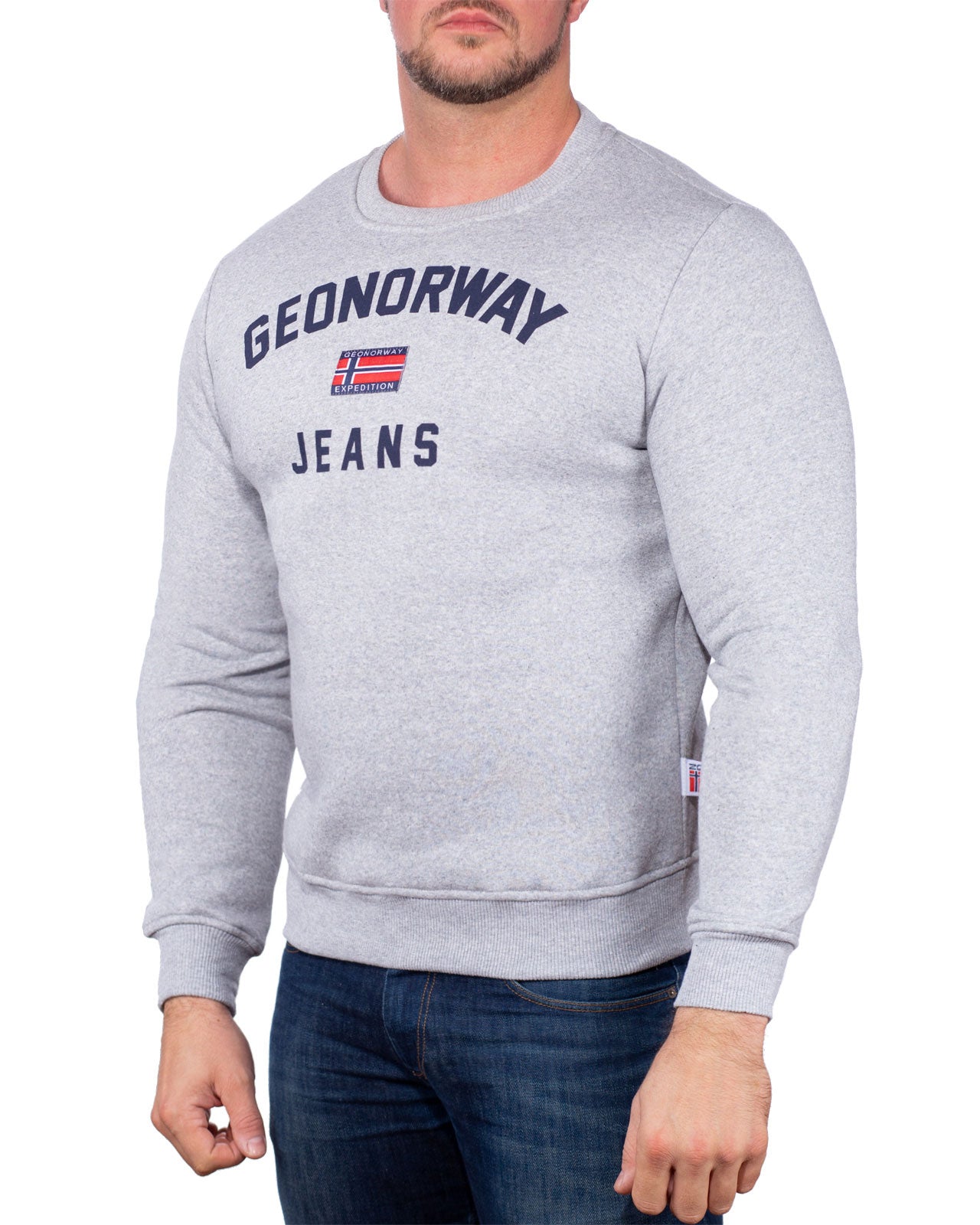 Herren Regular Fit Pullover gassier - Blended Grey