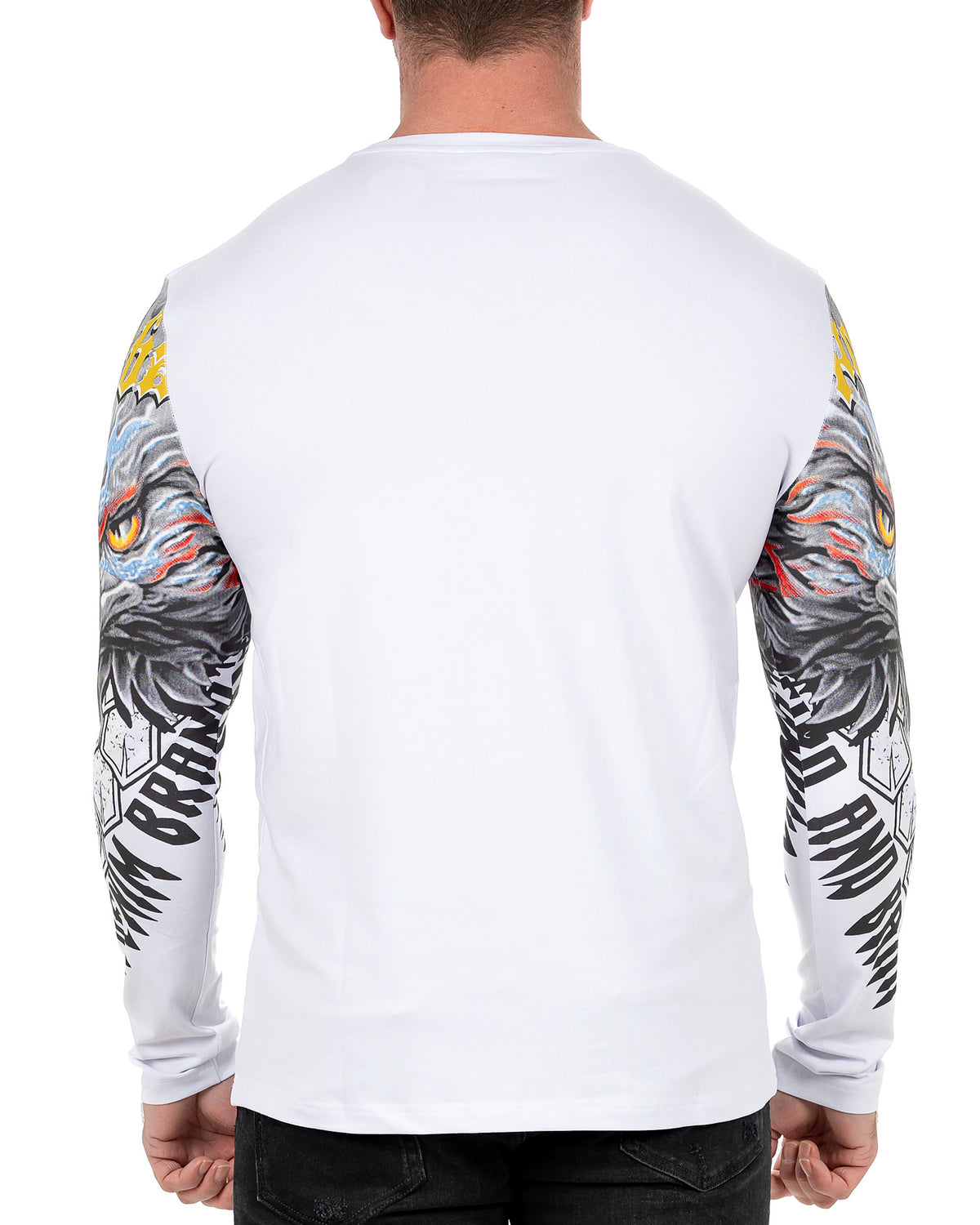 Herren Regular Fit Longsleeve in White – Cipo & Baxx – Ansicht 2