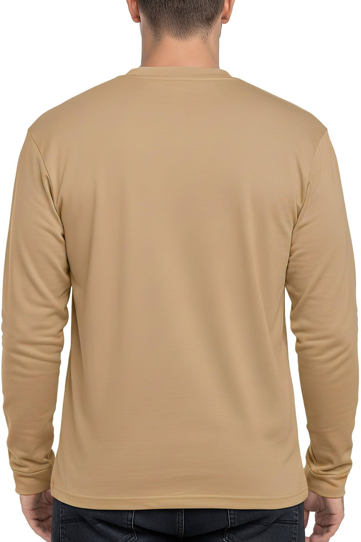 Herren Oversized Langarm Shirt in Warm Brown – Reichstadt – Ansicht 2