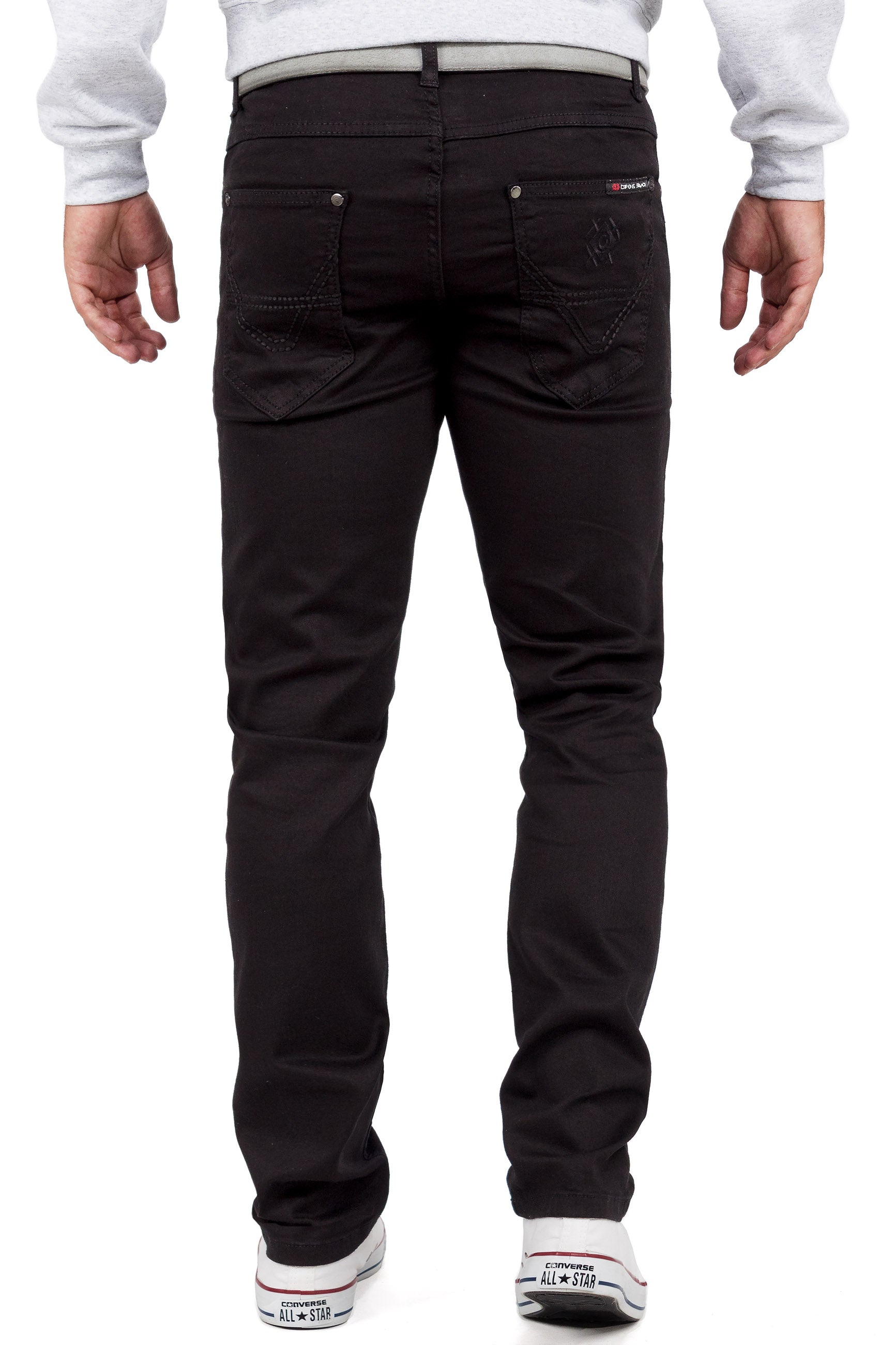Herren Slim Fit Jeans Stonewashed CD533 - Black