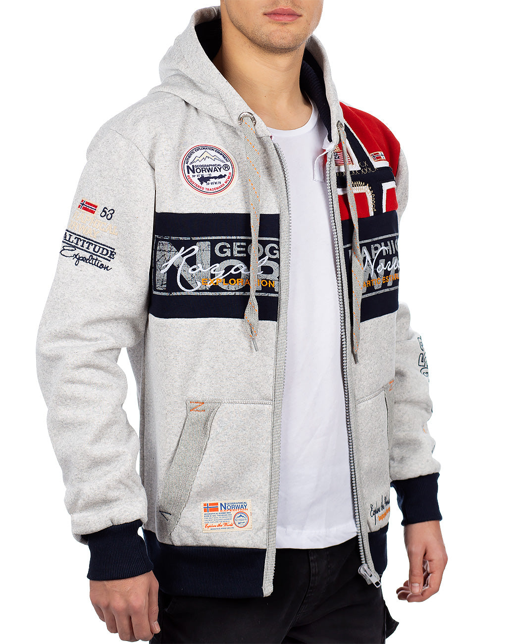 Herren Regular Fit Sweatjacke flyer - Blended Grey