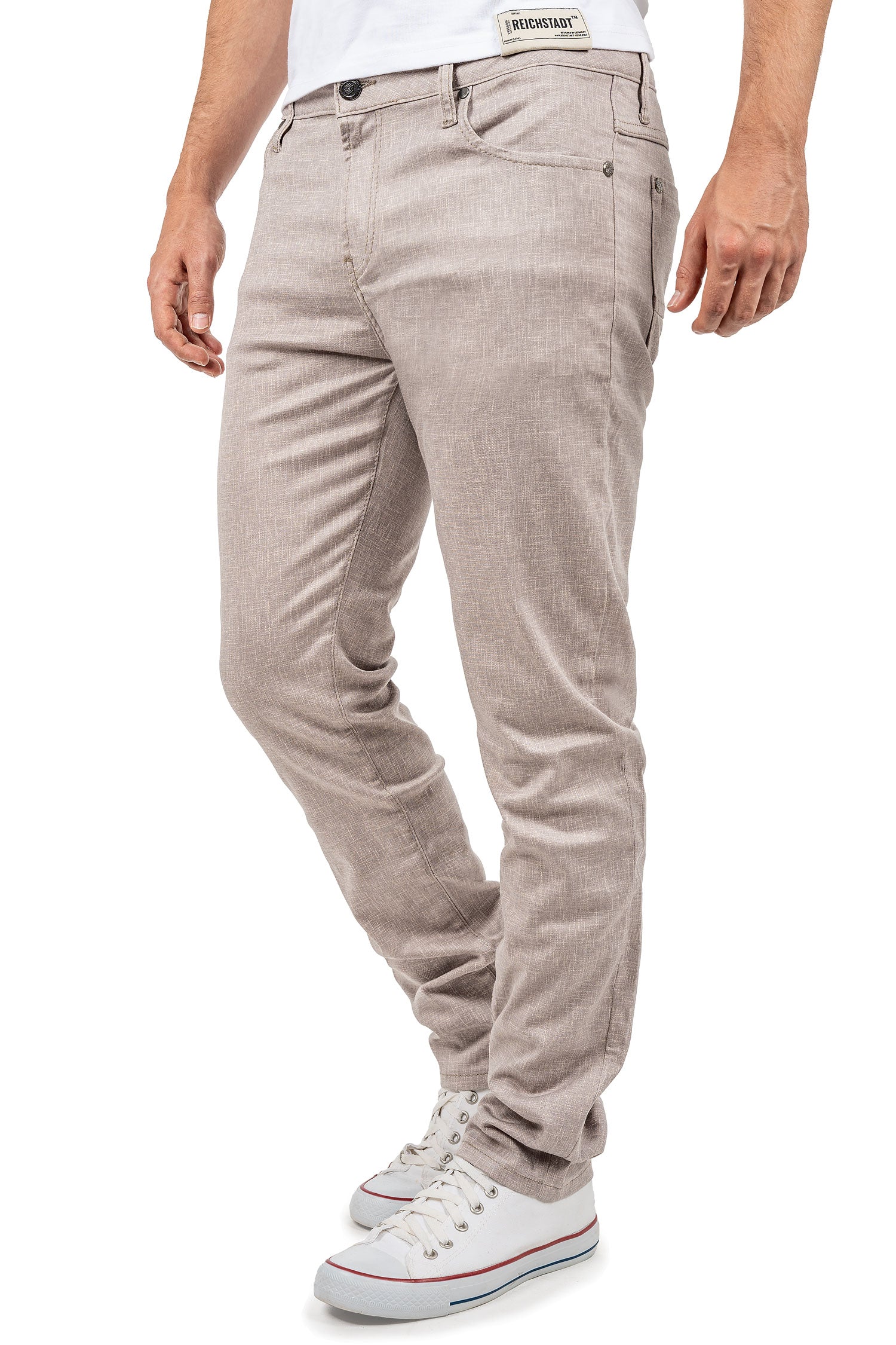 Herren Slim Fit Hose Mid Waist CD840 - Beige
