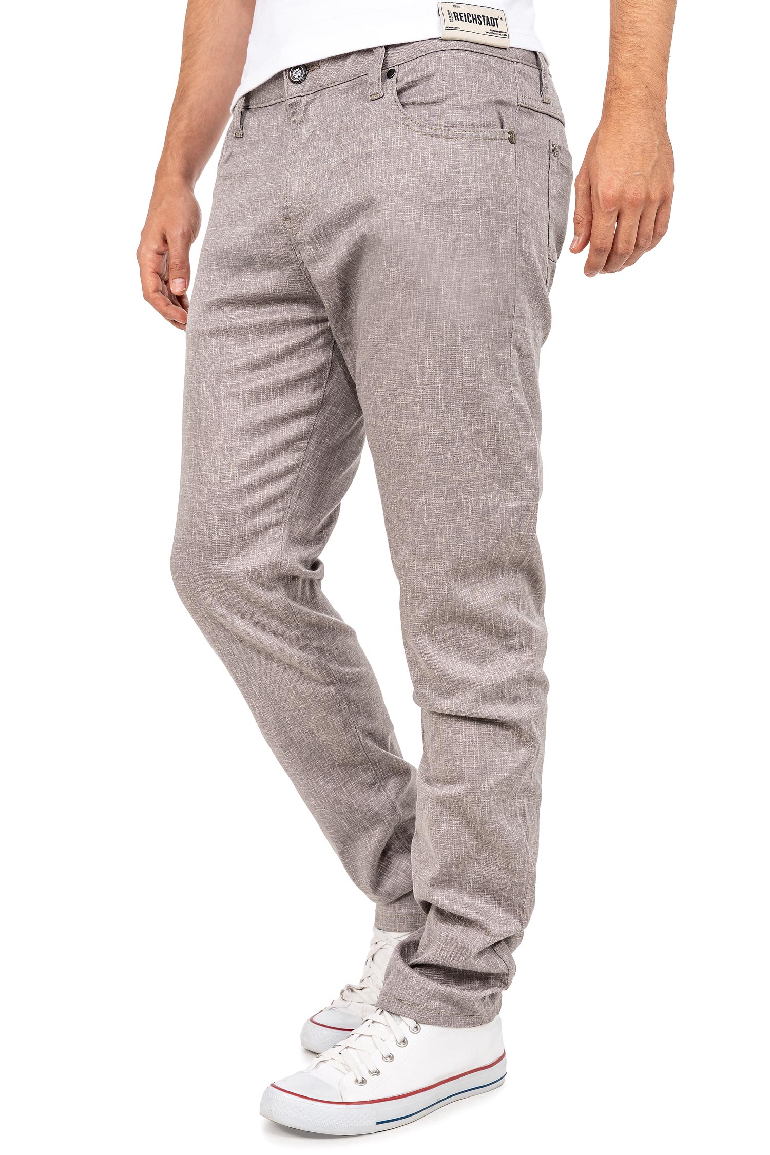 Herren Slim Fit Hose Mid Waist CD840 - Grey