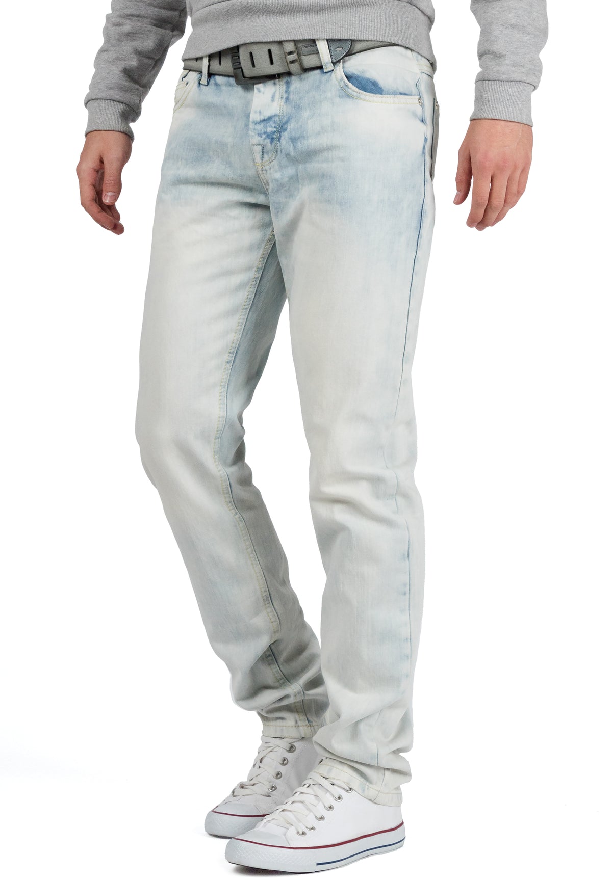 Herren Regular Fit Jeans Stonewashed CD319X - Light Blue