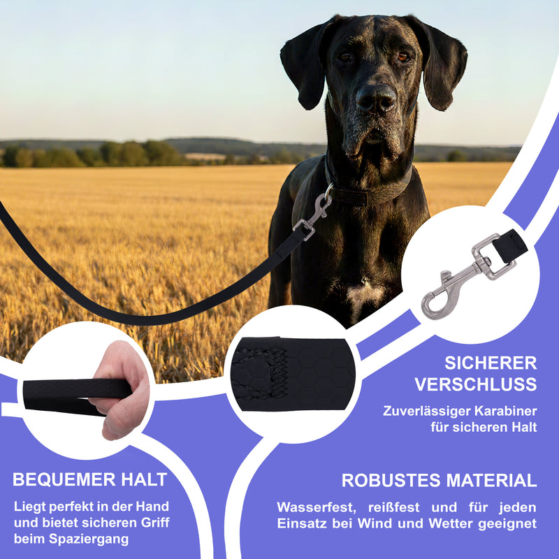 RS Pets Hundeleine Texturierte PVC 25RSP085 - Black