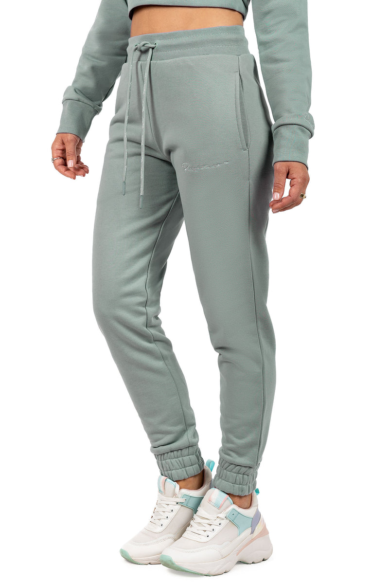 Damen Slim Fit Jogginghose Marken-Stick 23RSW039 - Grey