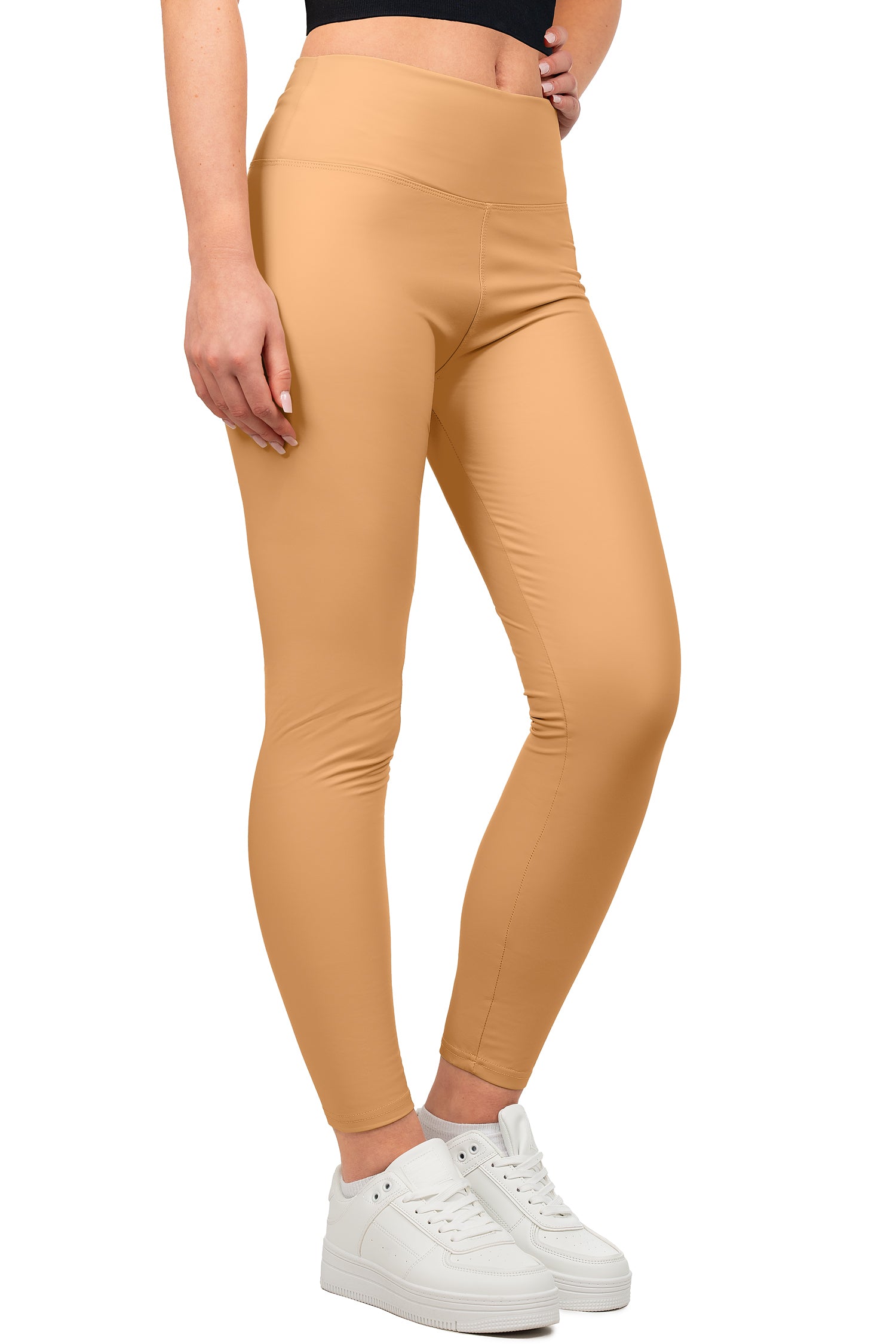 Damen Skinny Fit Hose High Waist 25RSW066 - Camel
