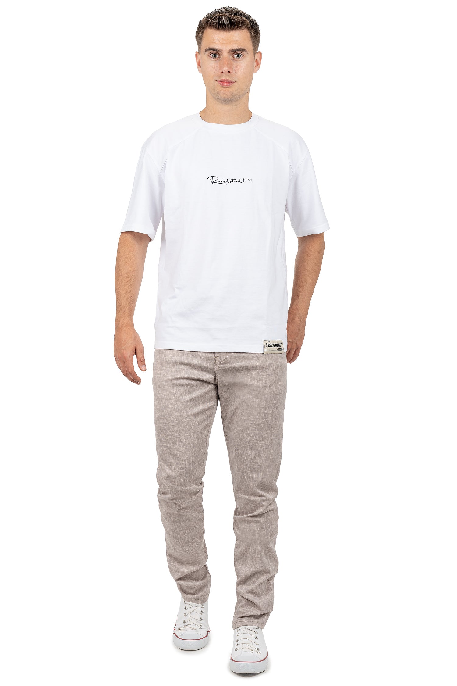 Herren Slim Fit Hose Mid Waist CD840 - Beige