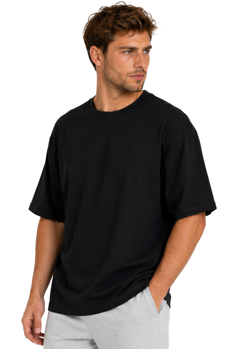 Herren Regular Fit T-Shirt Shoulder Drop 25RS071 - Black