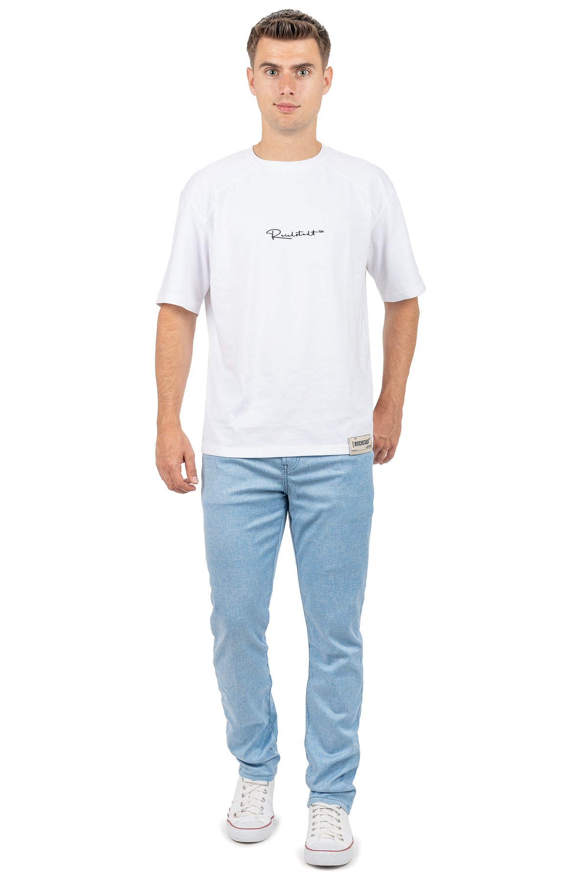 Herren Slim Fit Hose Mid Waist CD840 - Blue