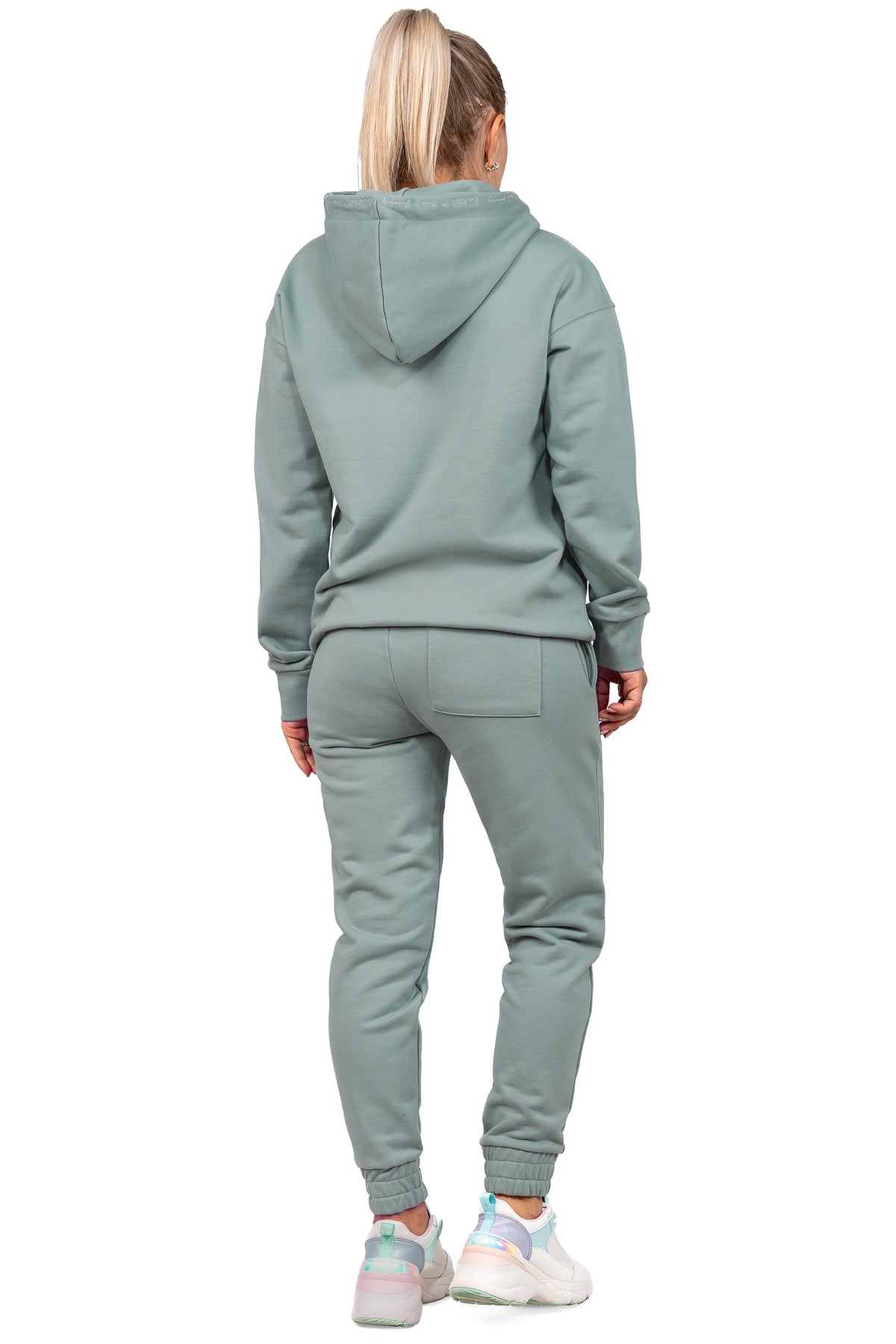 Damen Slim Fit Jogginghose Marken-Stick in Grey – Reichstadt – Ansicht 5