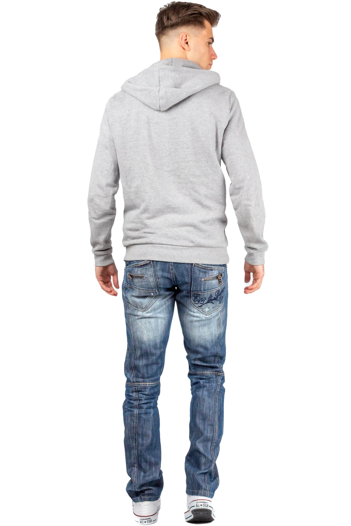 Herren Regular Fit Jeans Stonewashed in Blue – Cipo & Baxx – Ansicht 6