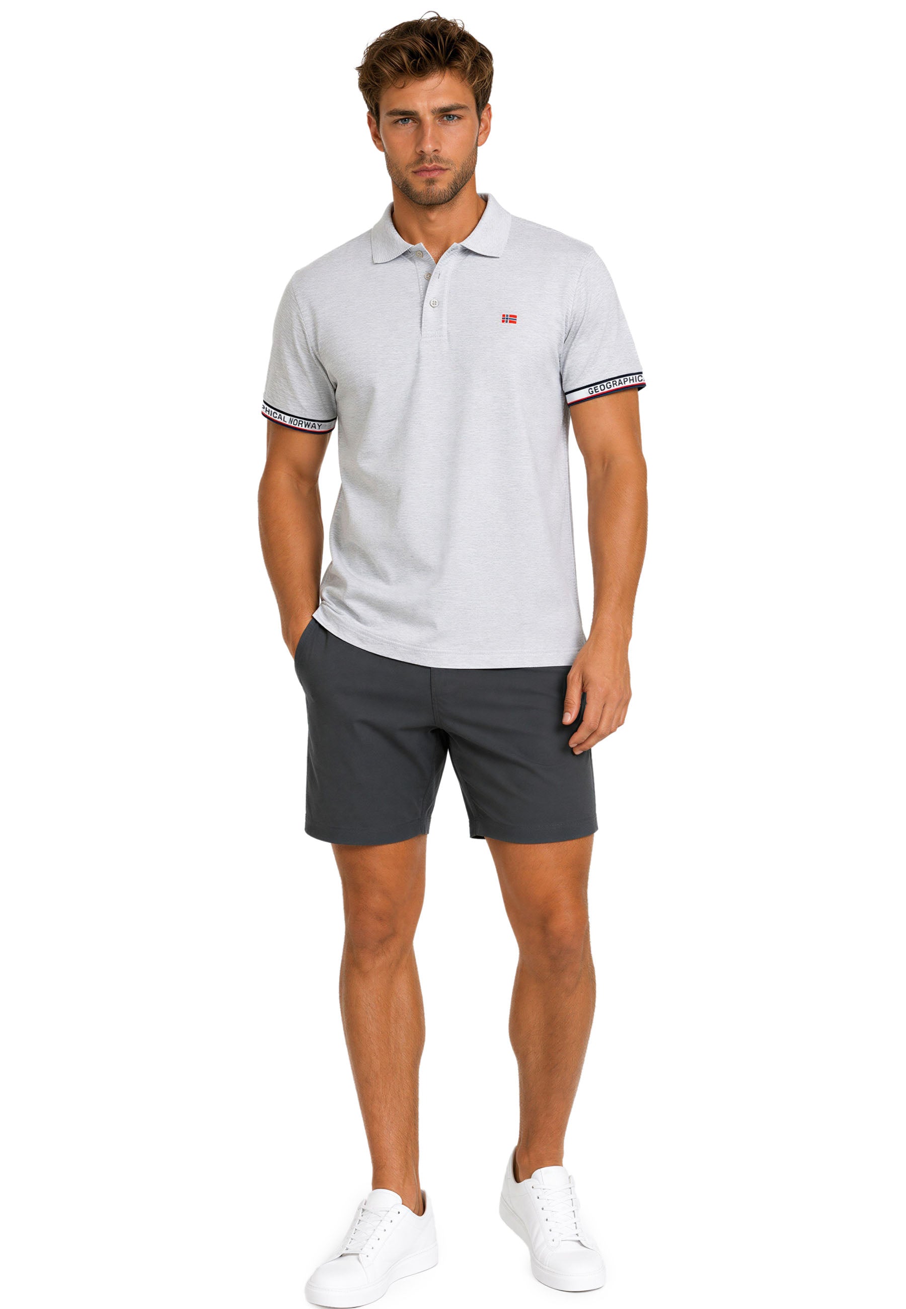 Herren Regular Fit Poloshemd koliar men - Blended Grey