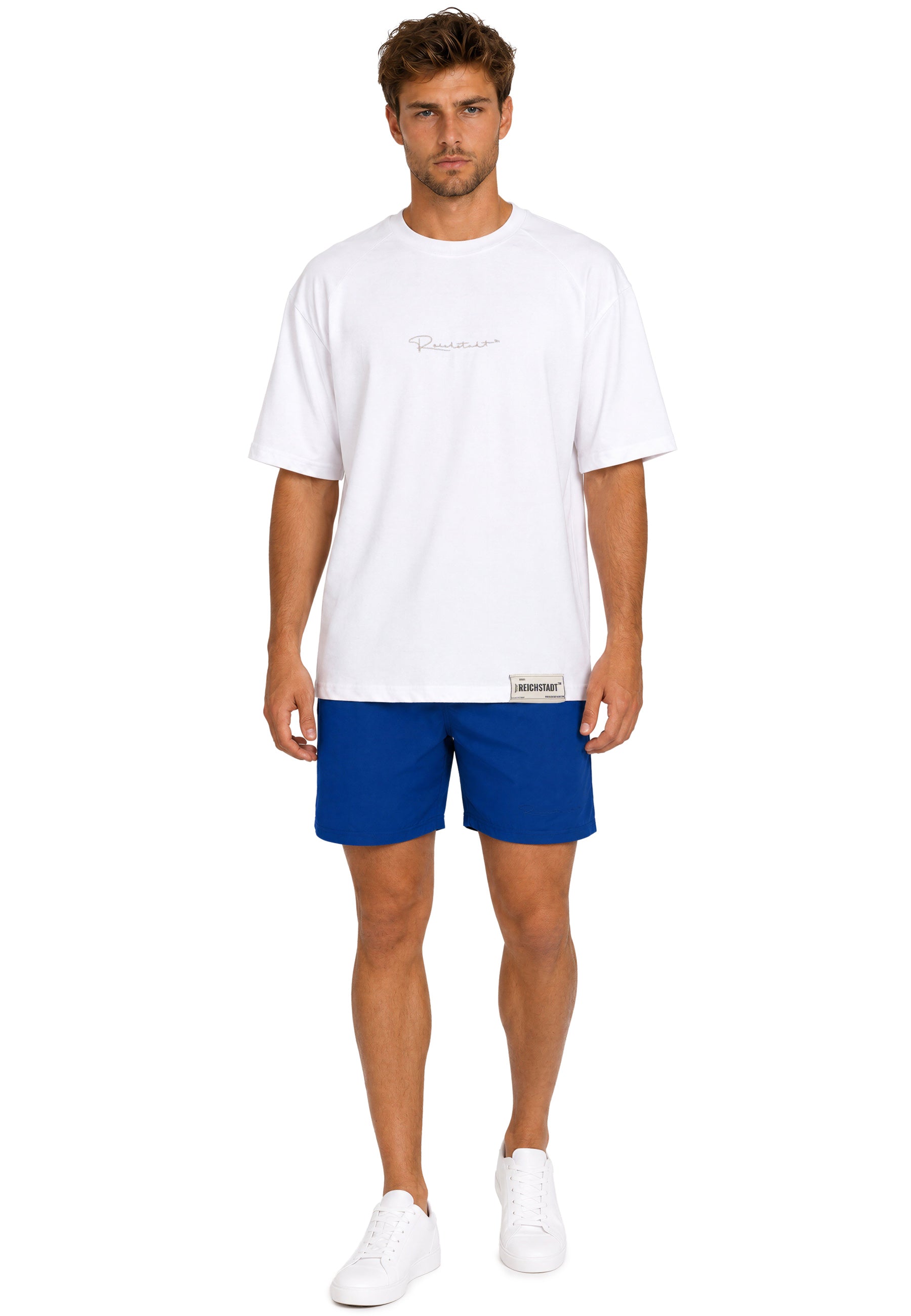 Herren Regular Fit Shorts Mid Waist 25RS073 - Navy Blue