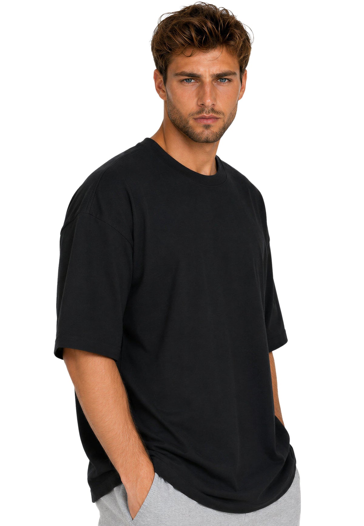 Herren Oversized T-Shirt in Black – Reichstadt – Ansicht 6