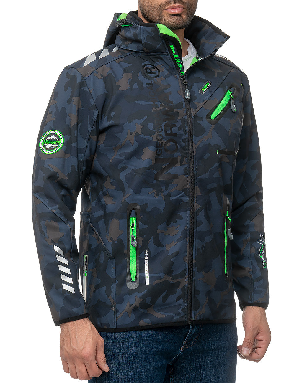 Herren Regular Fit Softshelljacke royaute men in Navy-Green – Geographical Norway – Ansicht 6