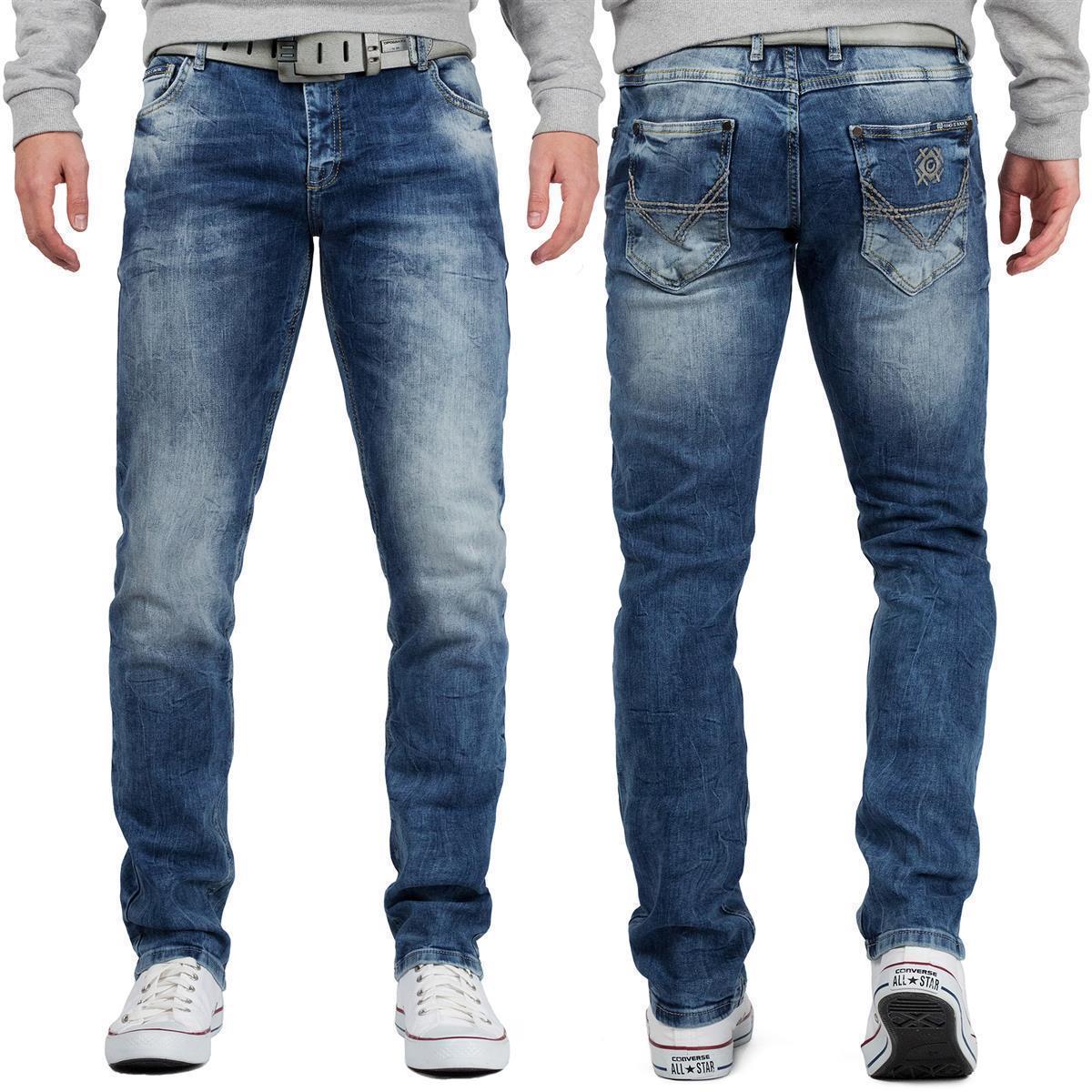 Herren Slim Fit Jeans Stonewashed CD533 - Dark Blue