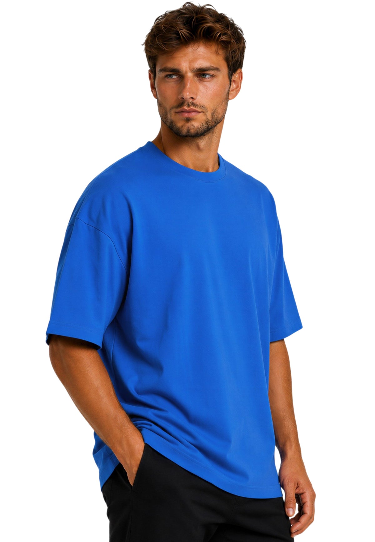 Herren Relaxed Fit T-Shirt in Blue – Reichstadt – Ansicht 6