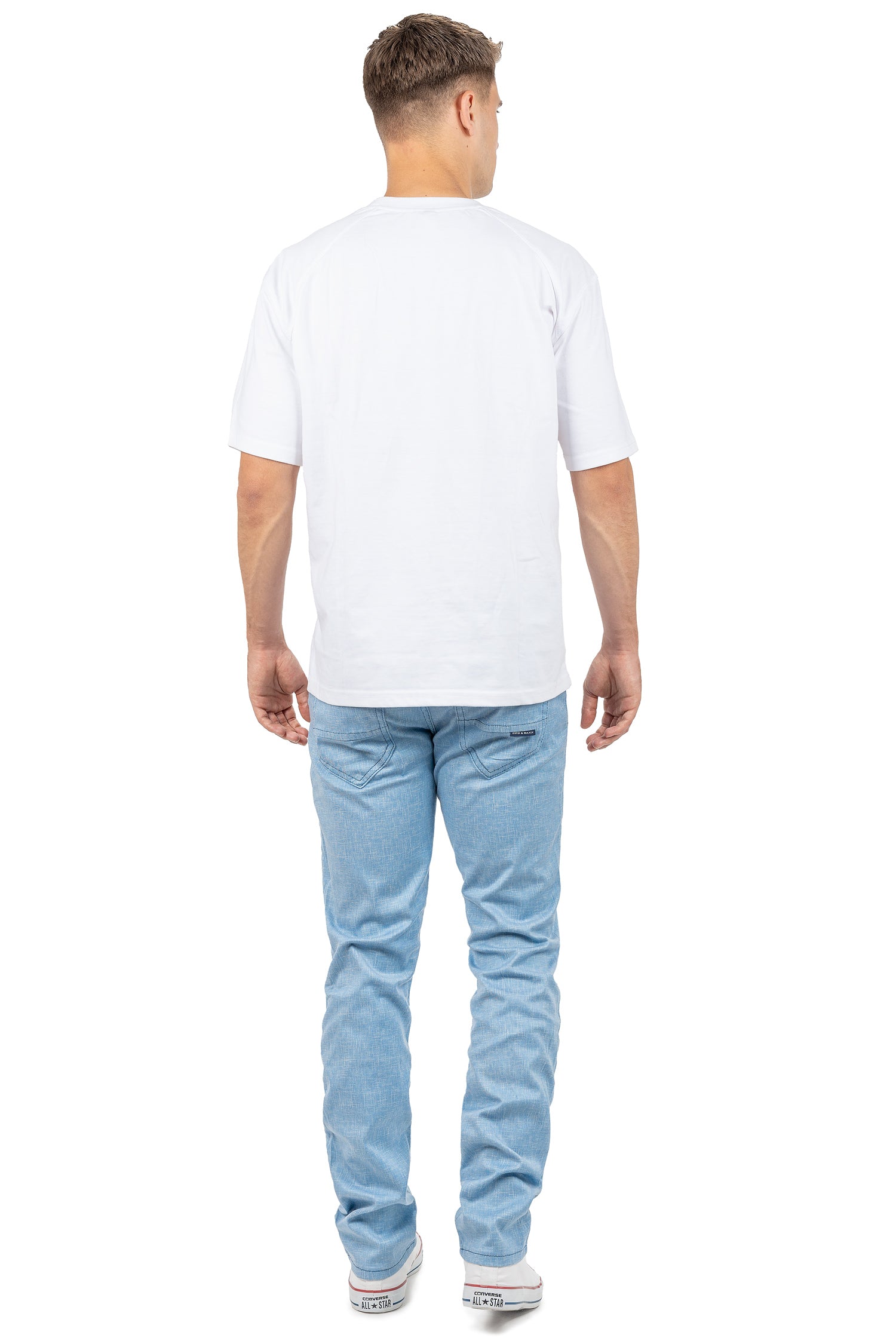 Herren Slim Fit Hose Mid Waist CD840 - Blue