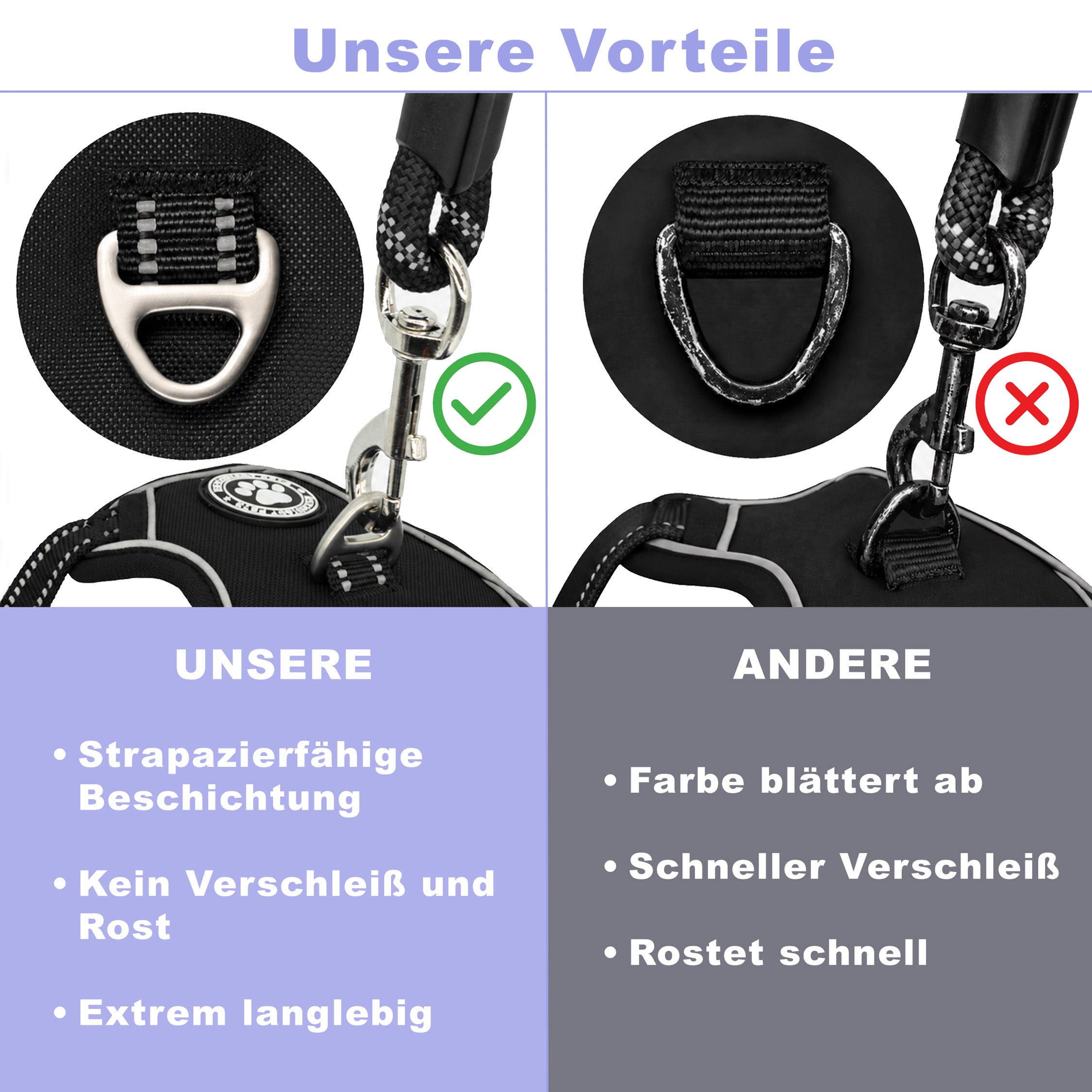 RS Pets Hundegeschirr & Leinen Set 25RSP083-4 - Black