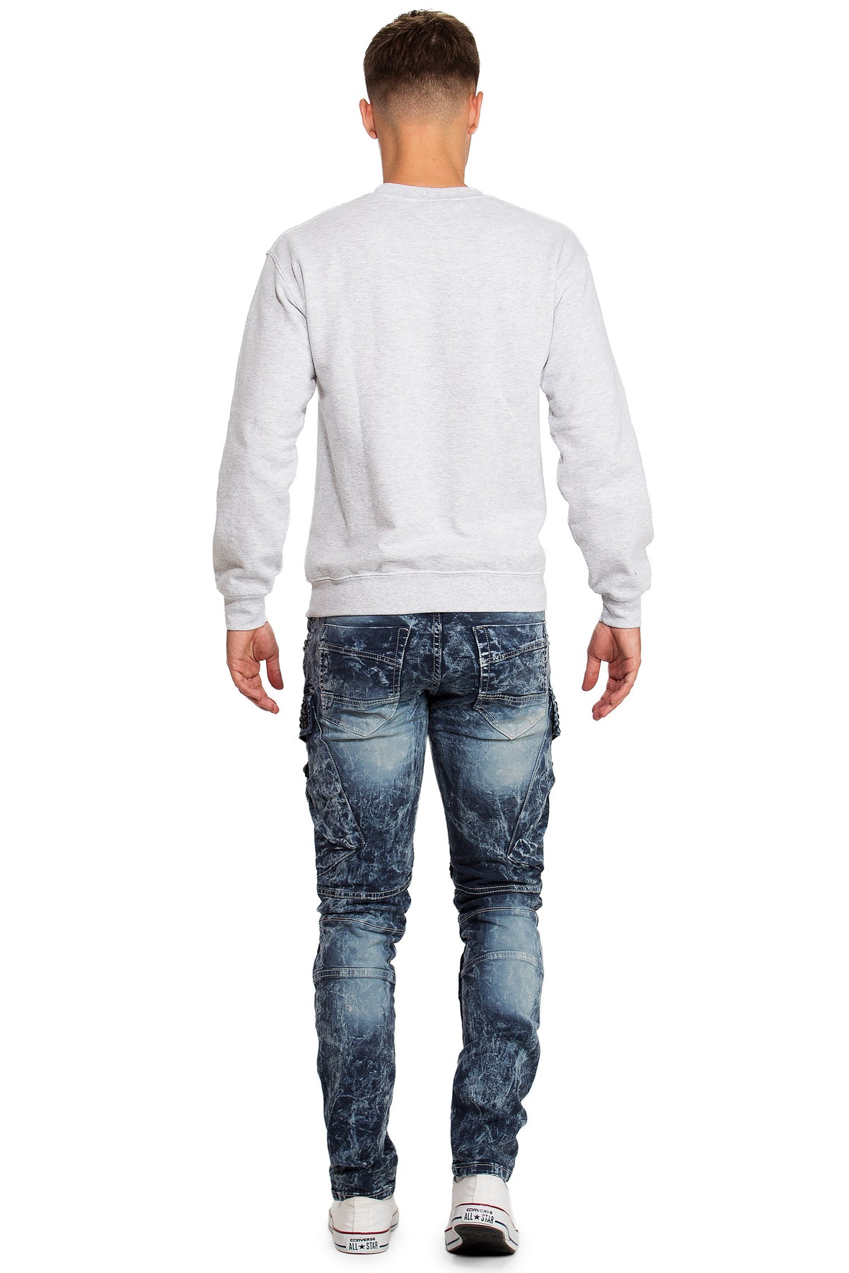 Herren Regular Fit Jeans Stonewashed in Blue – Cipo & Baxx – Ansicht 6