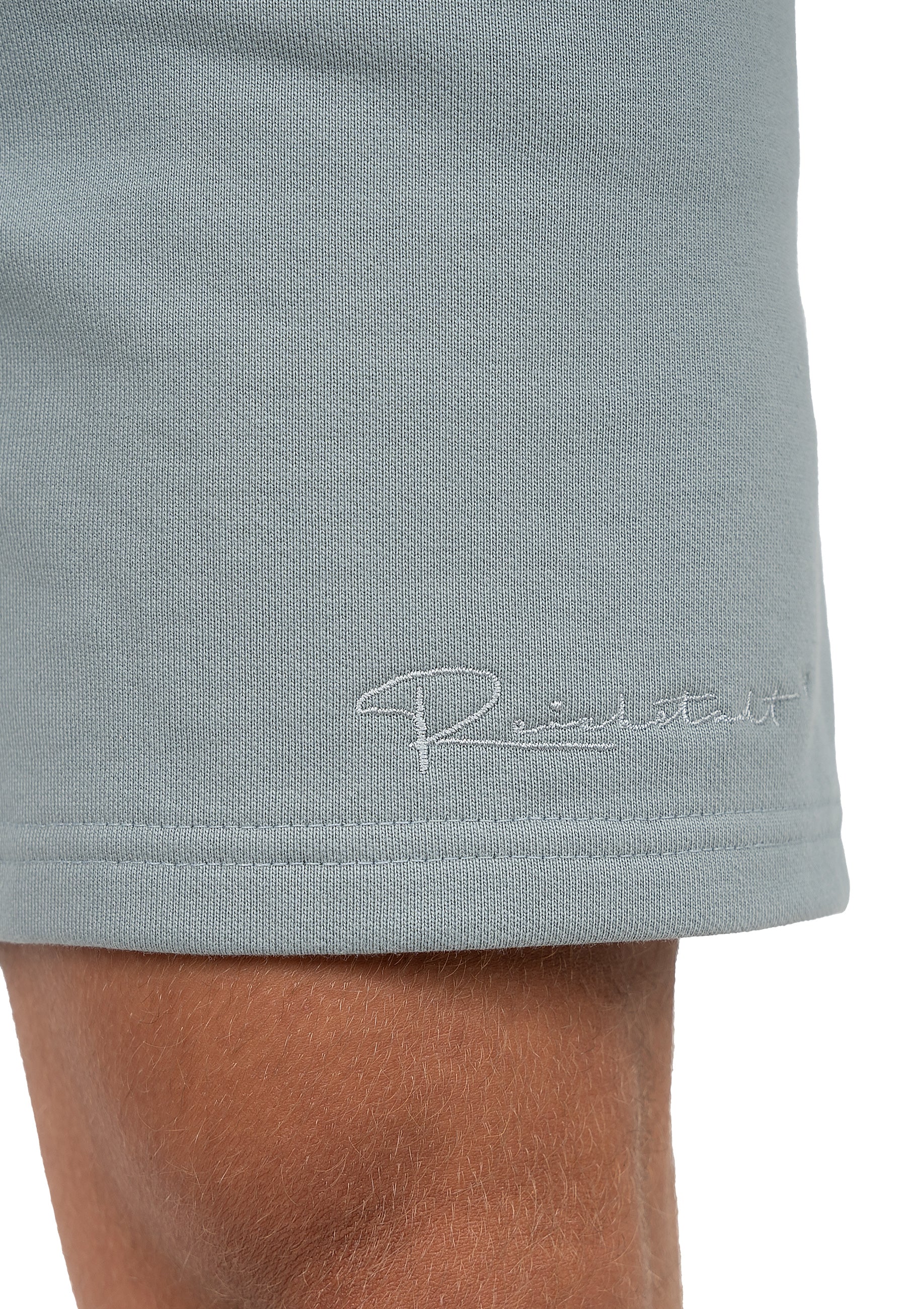 Herren Regular Fit Shorts Marken-Stick 23RS036 - Grey