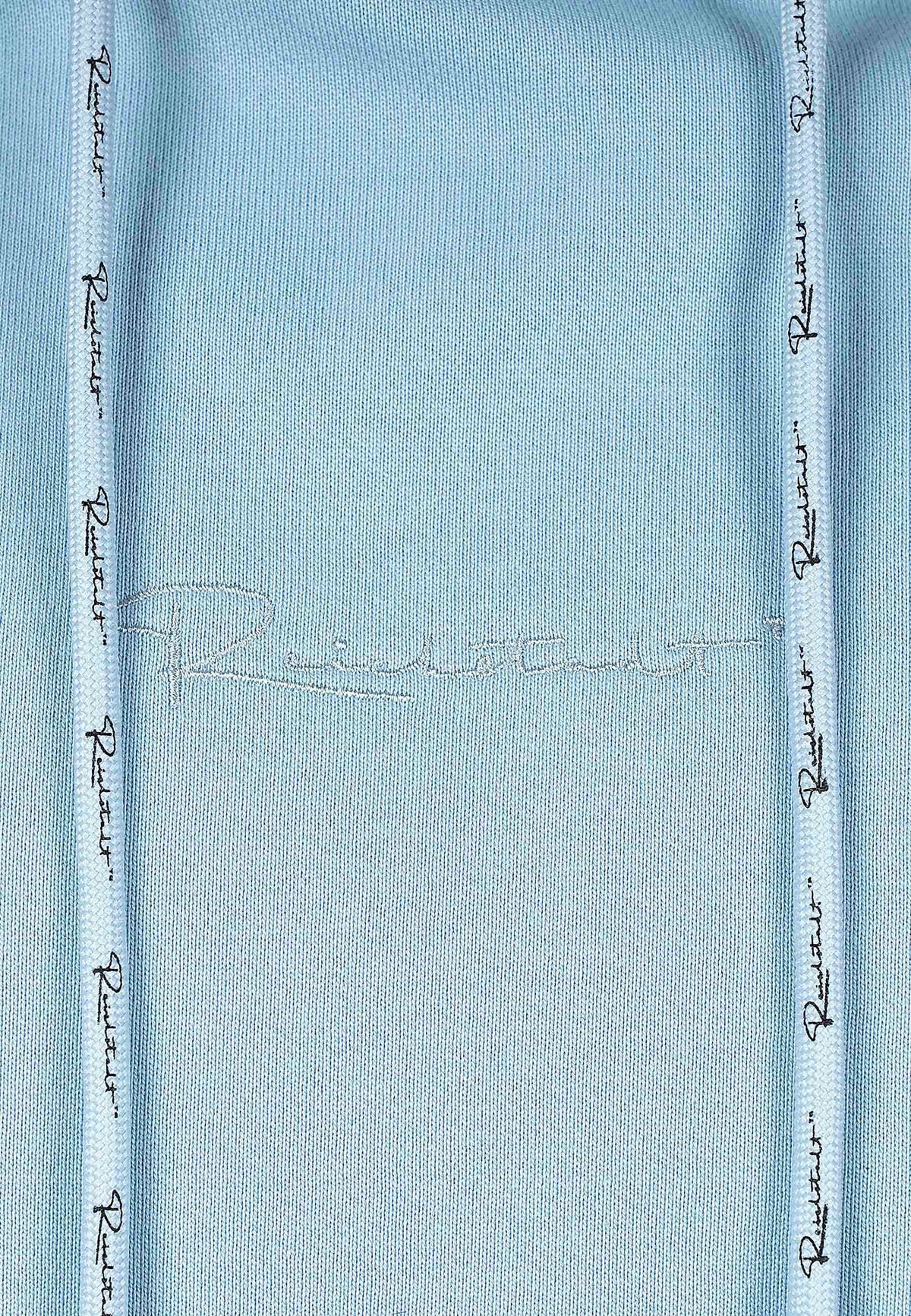 Herren Regular Fit Hoodie Marken-Stick in Baby Blue – Reichstadt – Ansicht 7