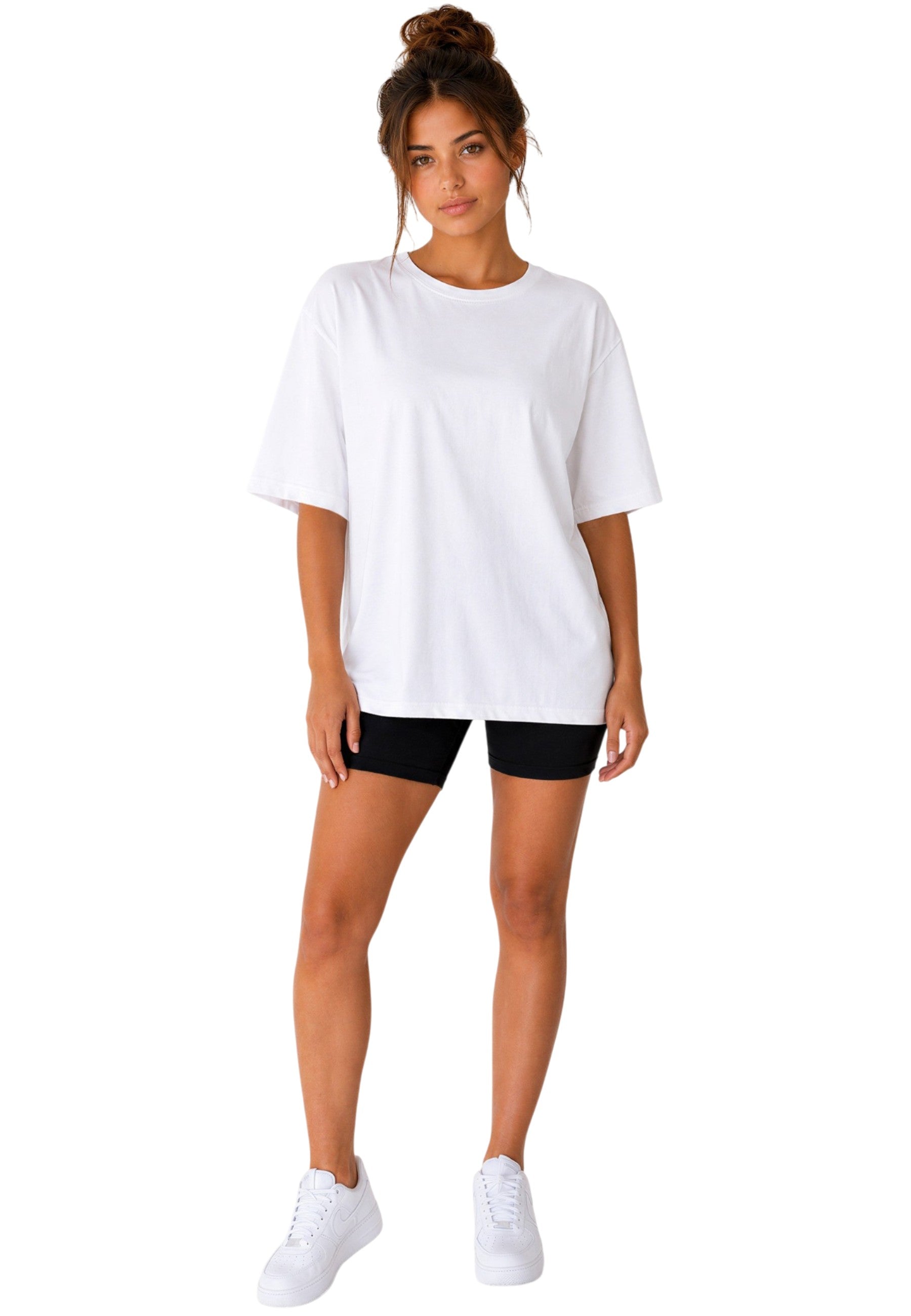 Damen Oversized T-Shirt 24RSW058 White - mehrfarbig