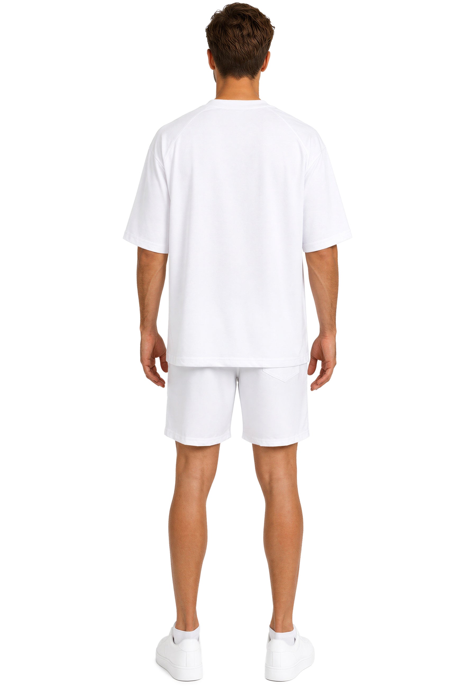 Herren Regular Fit Shorts Mid Waist 25RS073 - White