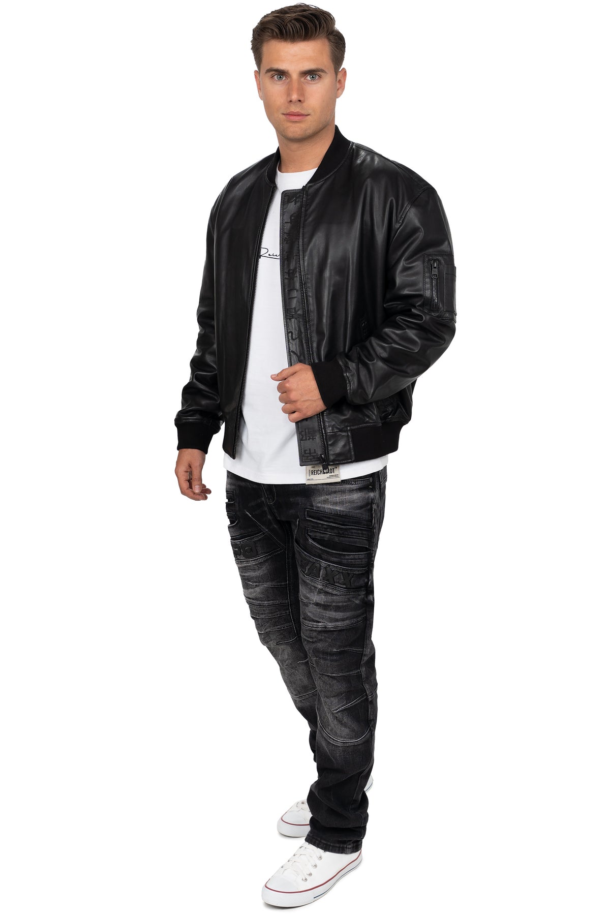 Herren Regular Fit Jacke in Black – Reichstadt – Ansicht 7