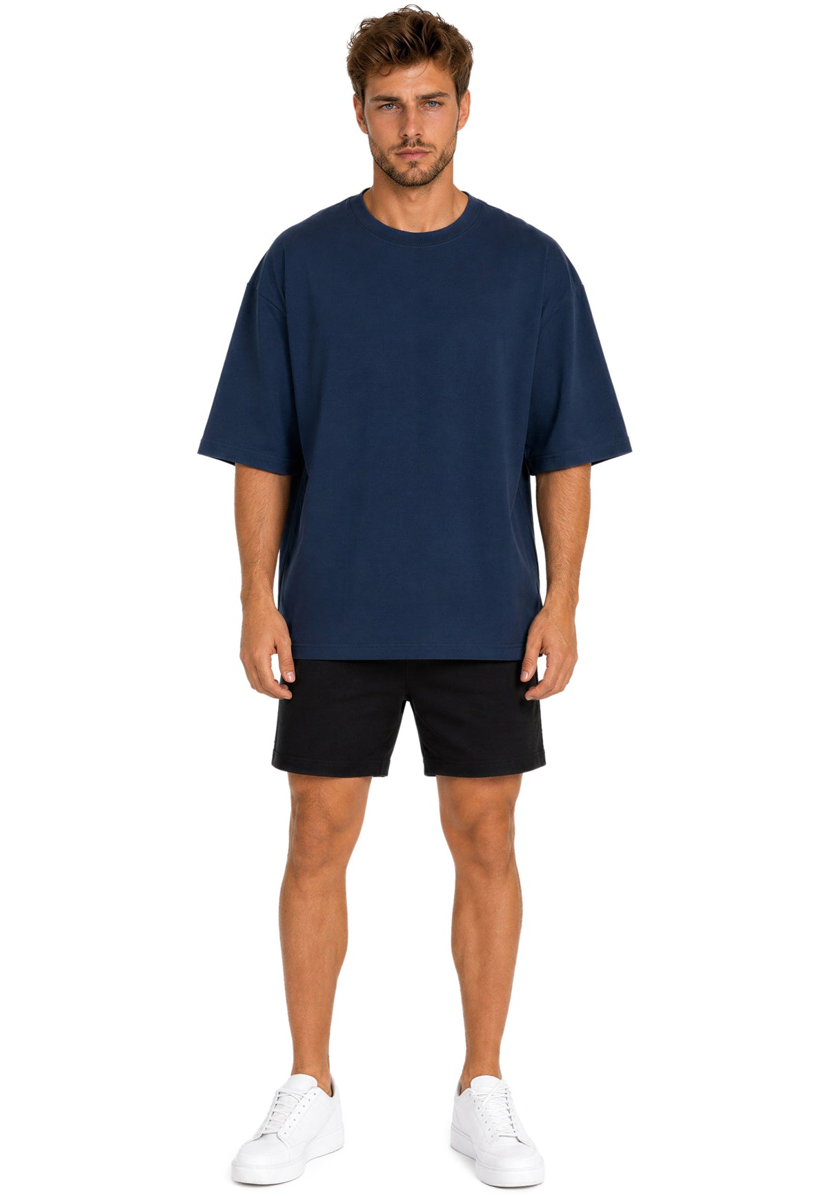 Herren Oversized T-Shirt in Dark Blue – Reichstadt – Ansicht 7