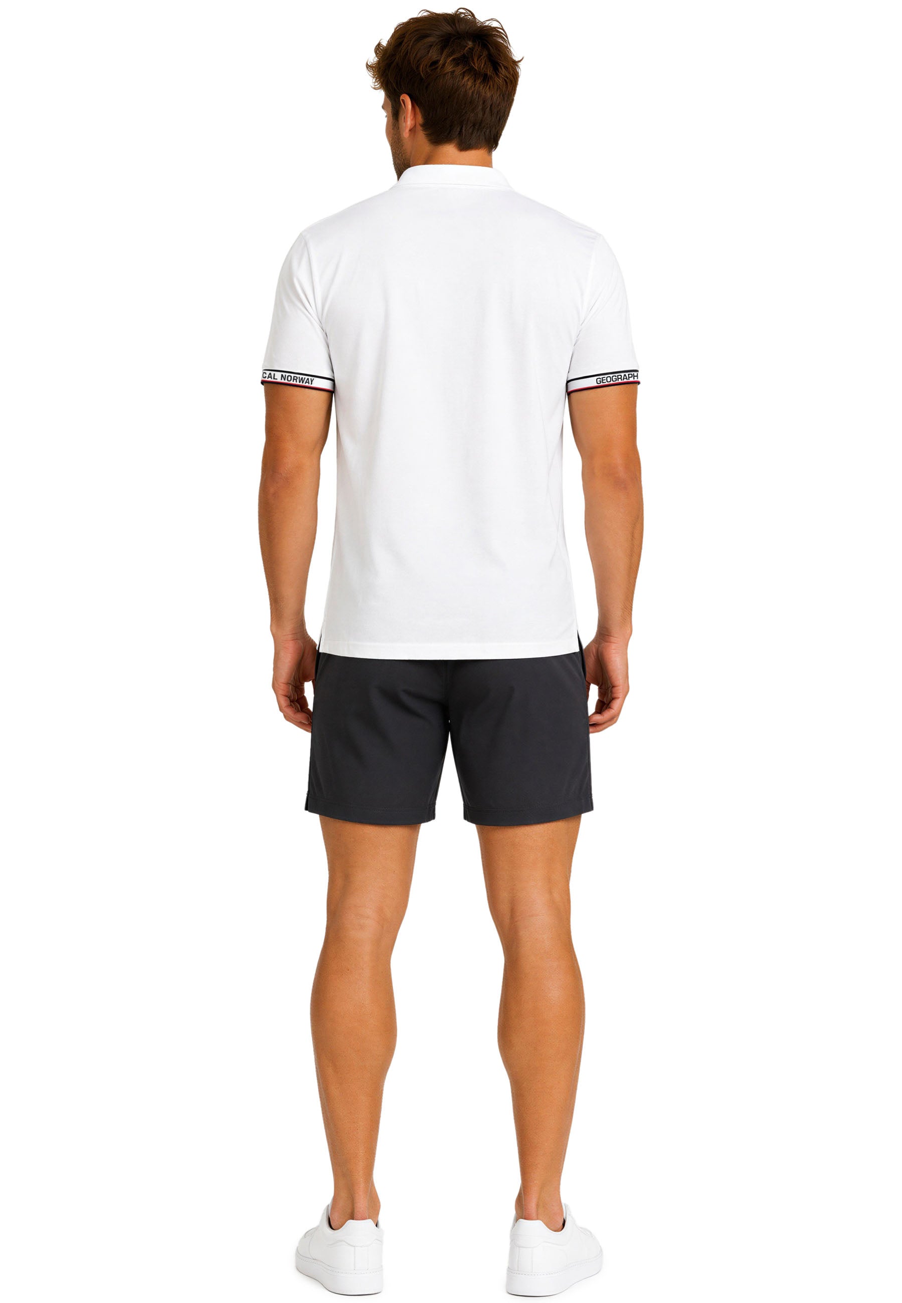 Herren Regular Fit Polohemd koliar men - White