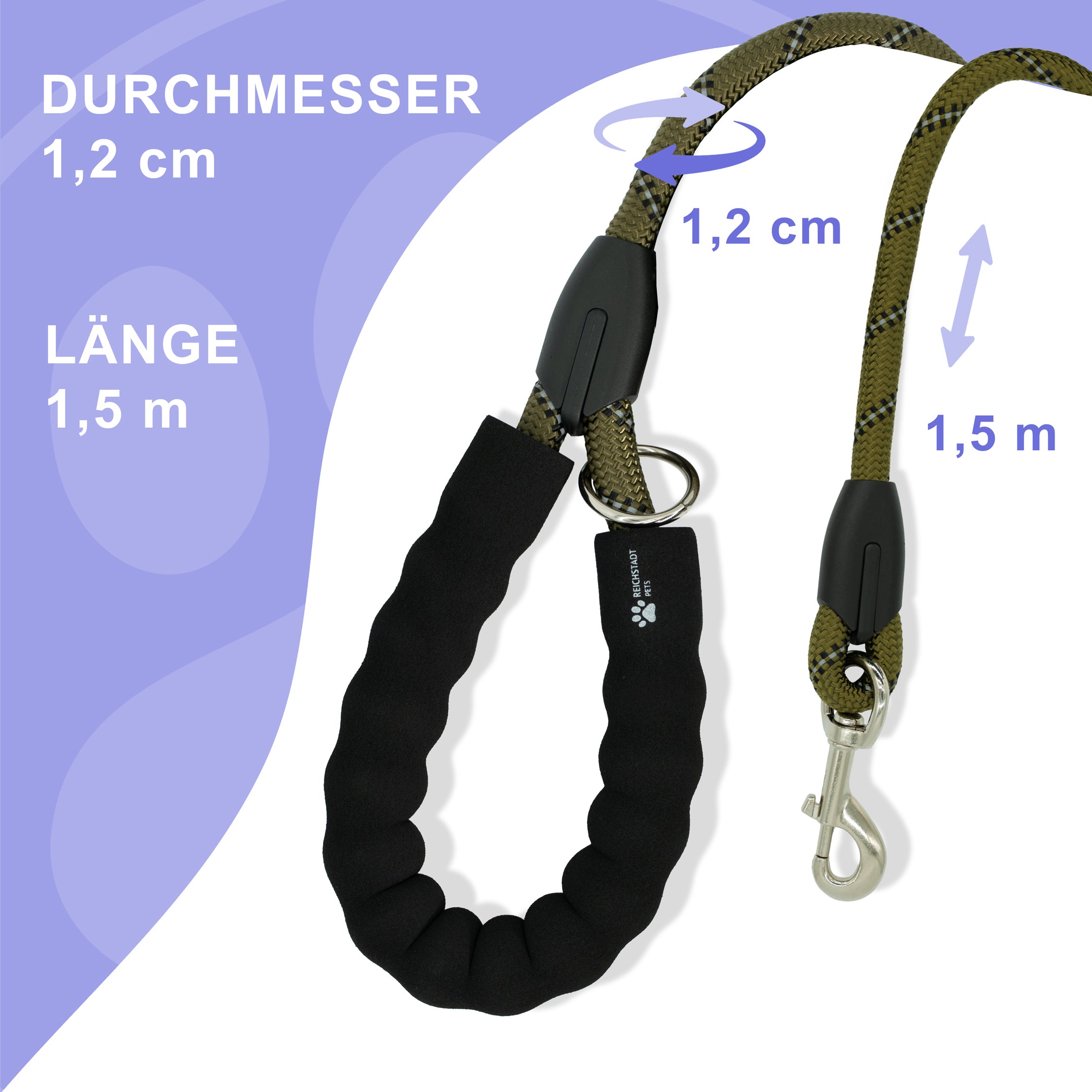 RS Pets Hundeleine Nylon 25RSP084 - Green
