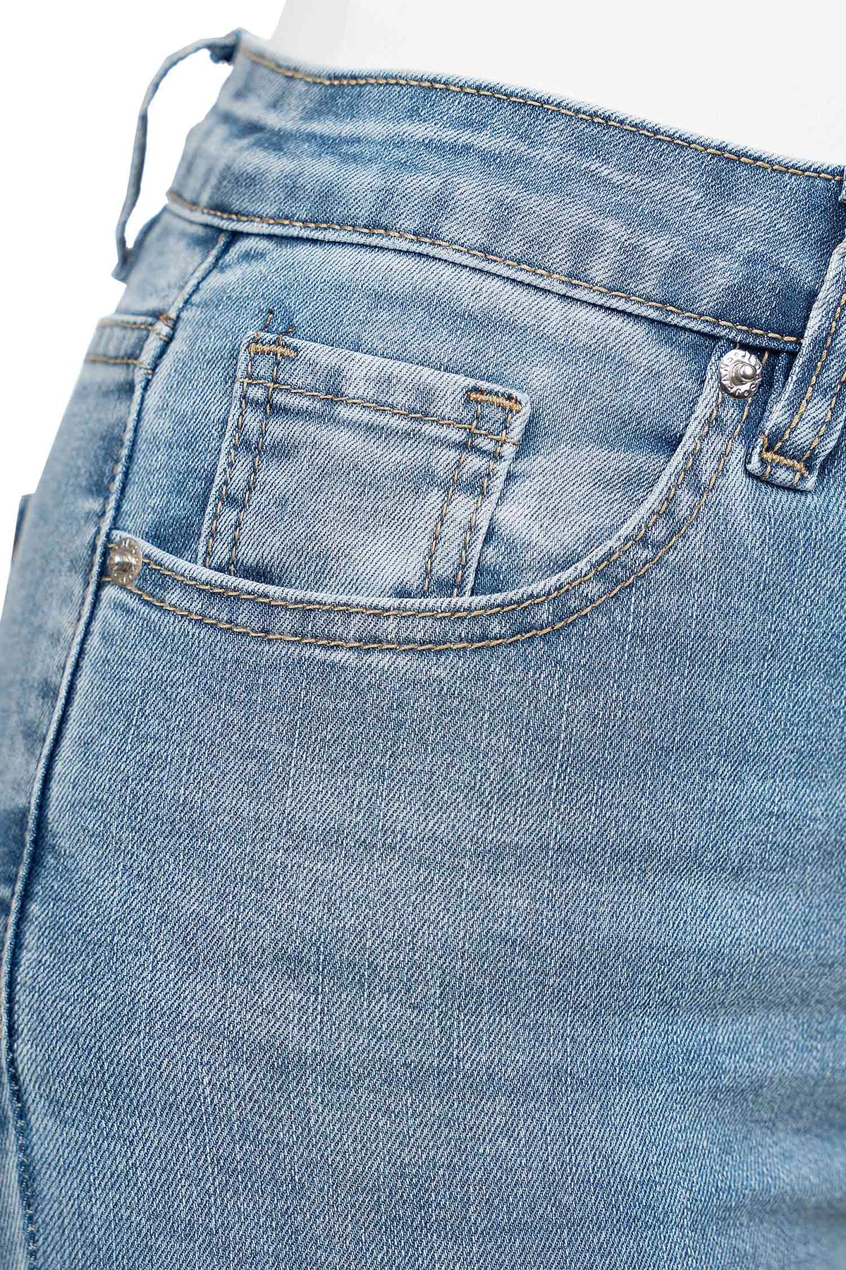 Damen Skinny Fit Jeans Stonewashed 25RSW065 - Blue