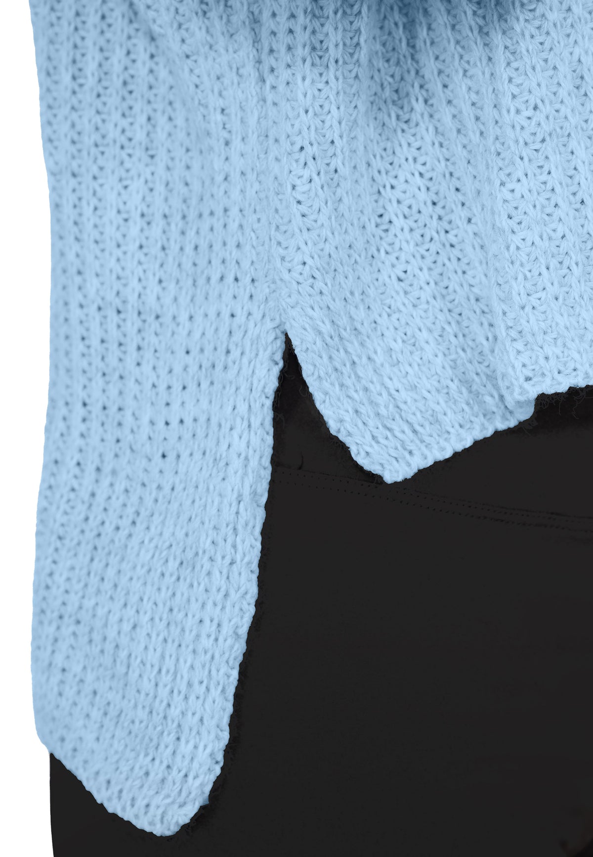 Damen Relaxed Fit Strickpullover 25RSW093 - Baby Blue