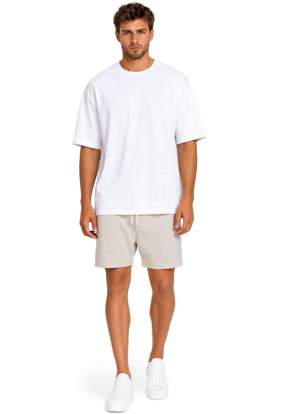 Herren Regular Fit Shorts Mid Waist in Oat Grey – Reichstadt – Ansicht 8